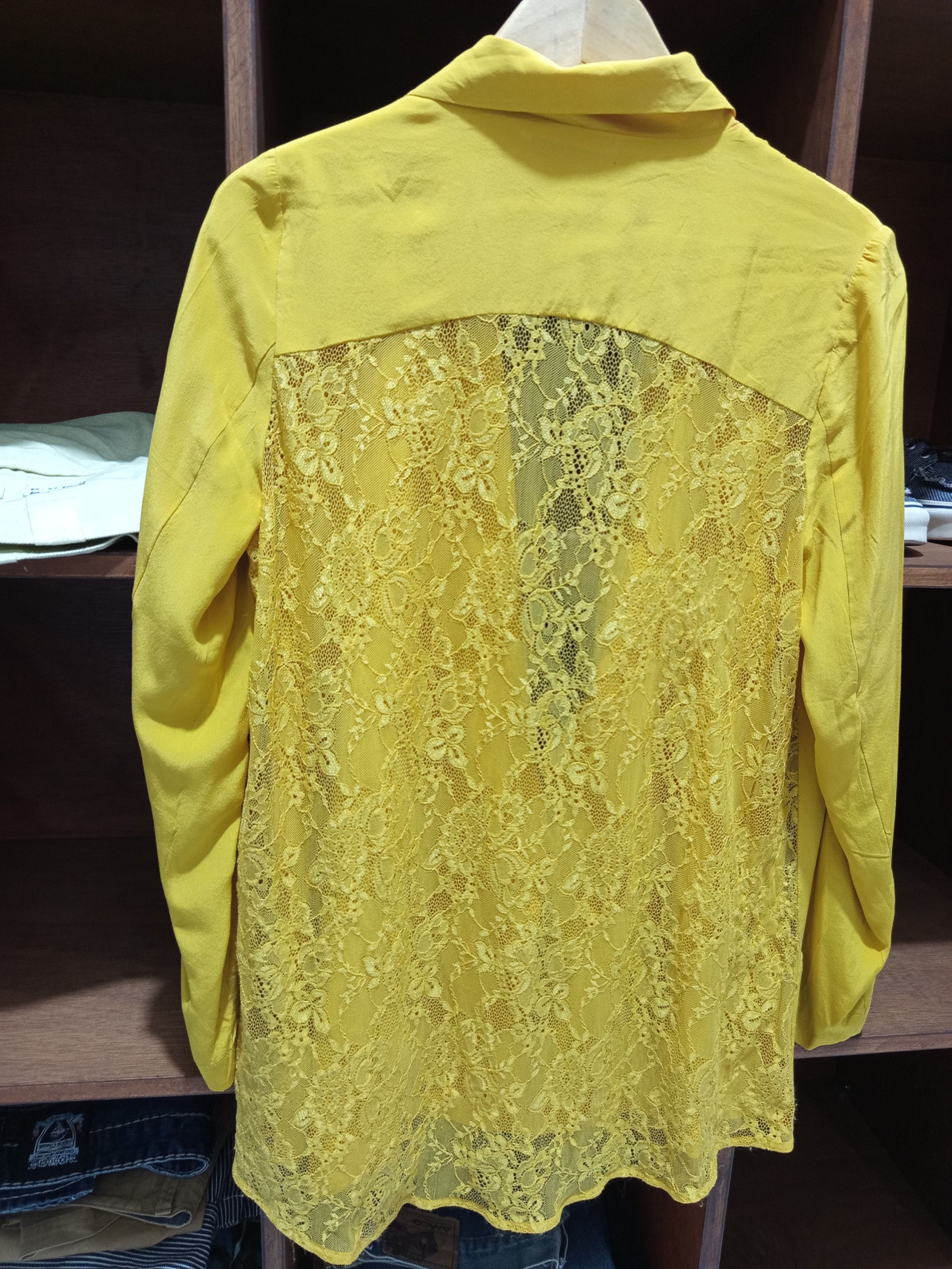 Zimmermann Zimmermann Yellow Silk Lace Panel Blouse Size XS / US 0-2 / IT 36-38 - 8 Thumbnail