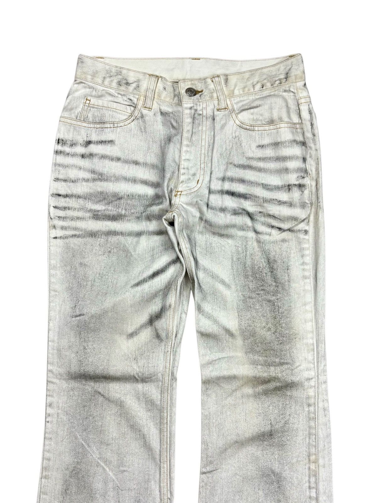 KMRii 2000s Atelier Sab - Whisker Flared Denim Pants Size US 28 / EU 44 - 4 Thumbnail