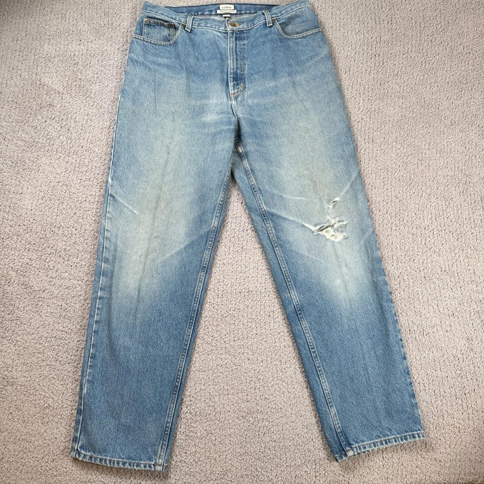 L.L. Bean LL Bean Original Fit Relaxed Jeans Womens 16 MT Light Wash Size 38" / US 16 / IT 52 - 1 Thumbnail