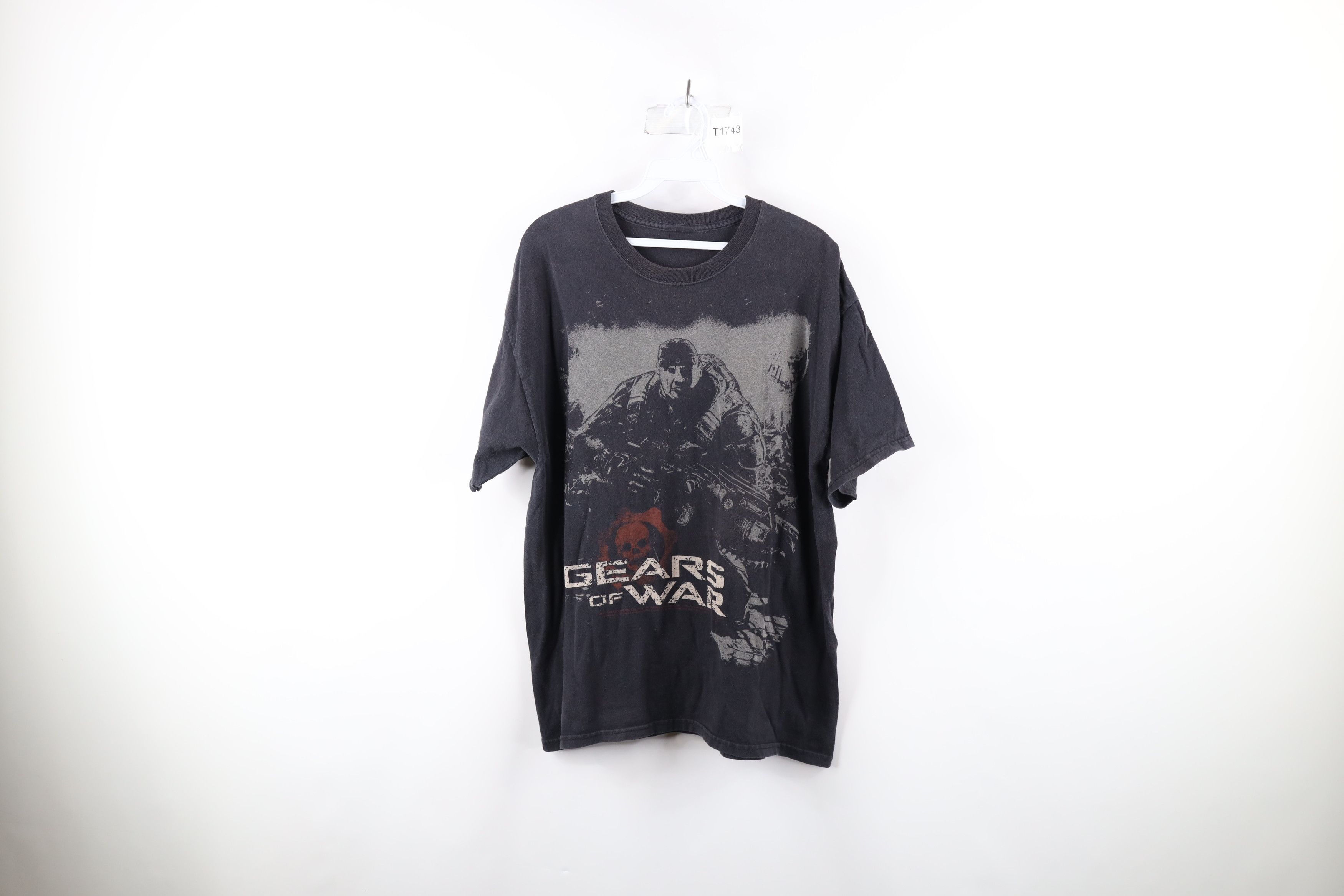 Vintage Out Gears of War Video Game T-Shirt Black Cotton