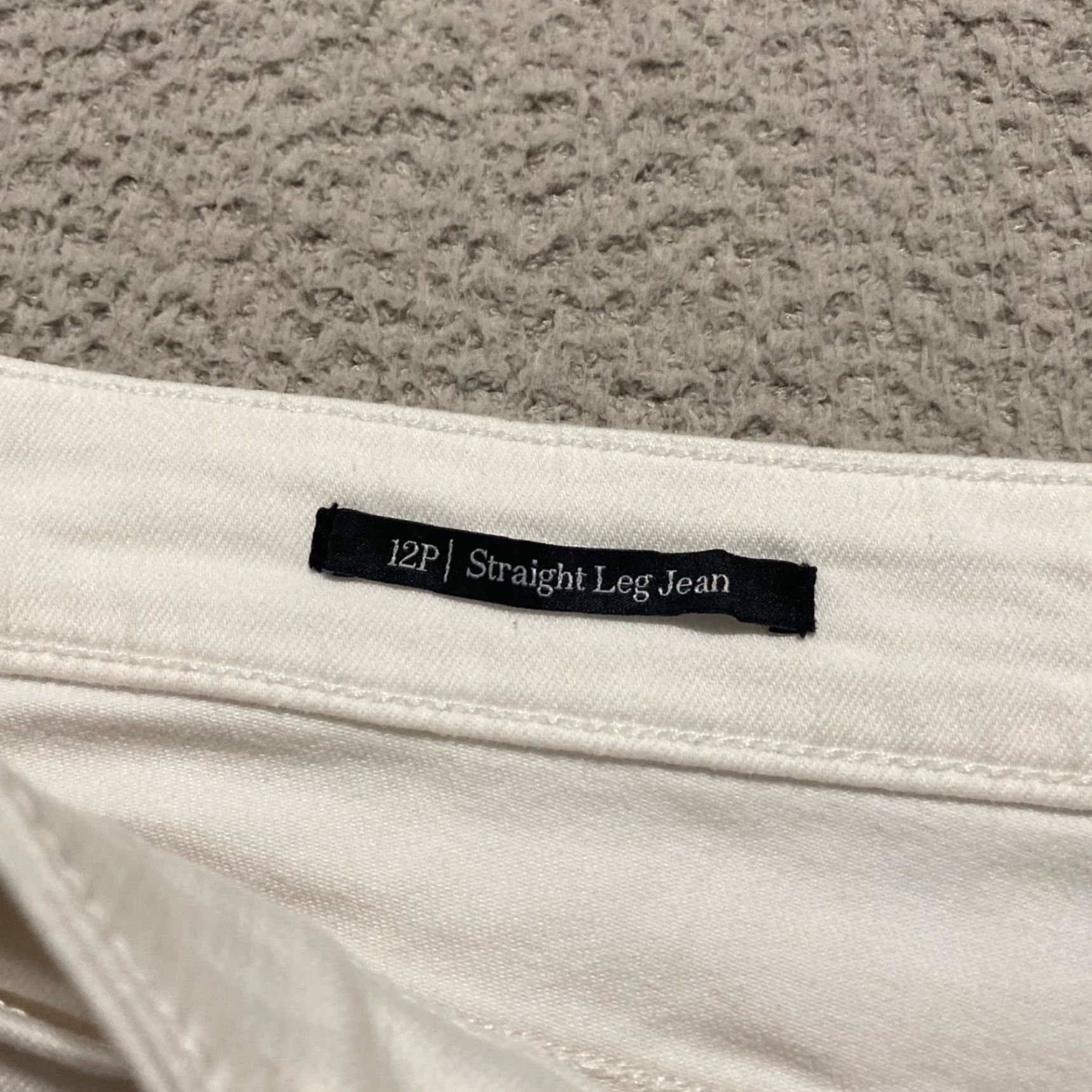 Talbots Talbots White Jeans Womens 12P Denim Light Wash Straight Leg High Rise Petite Shirt? Size 34" / US 12 / IT 48 - 4 Thumbnail