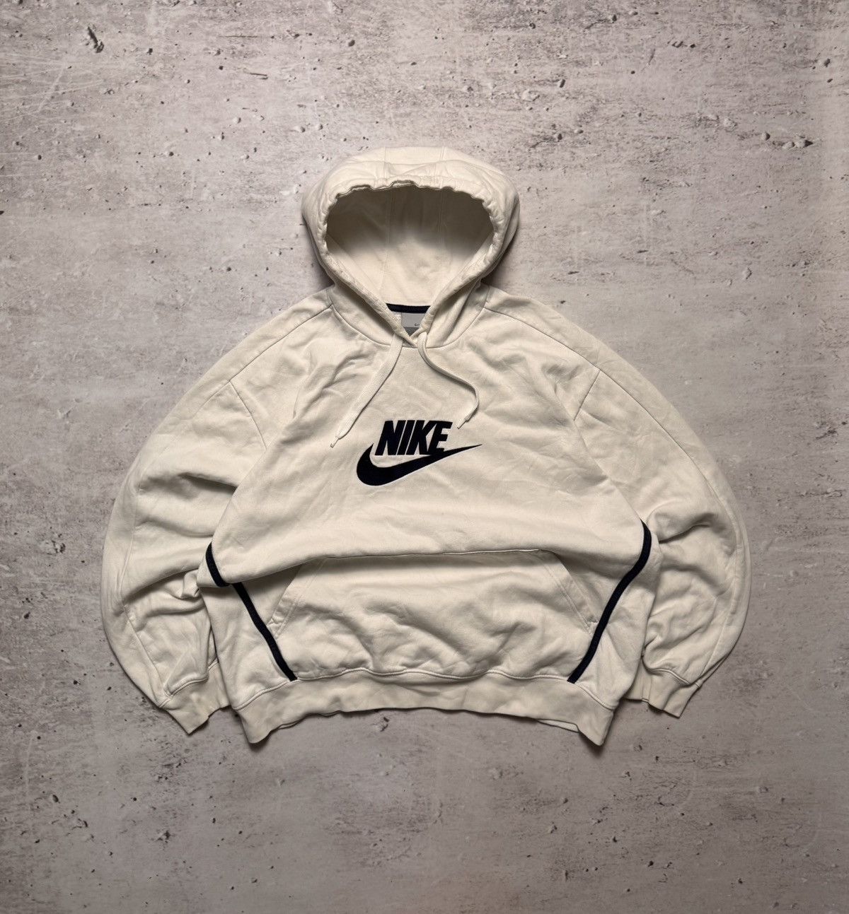 Nike × Vintage NIKE VINTAGE CENTER LOGO OVERSIZE BOXY HOODIE Size US XL / EU 56 / 4 - 1 Thumbnail