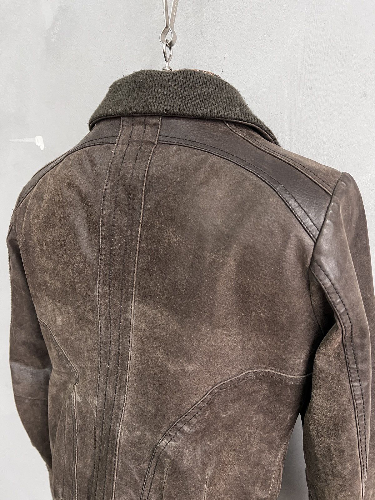 Hysteric Glamour long neck leather bomber jacket multipocket 14thaddiction Size US S / EU 44-46 / 1 - 7 Thumbnail