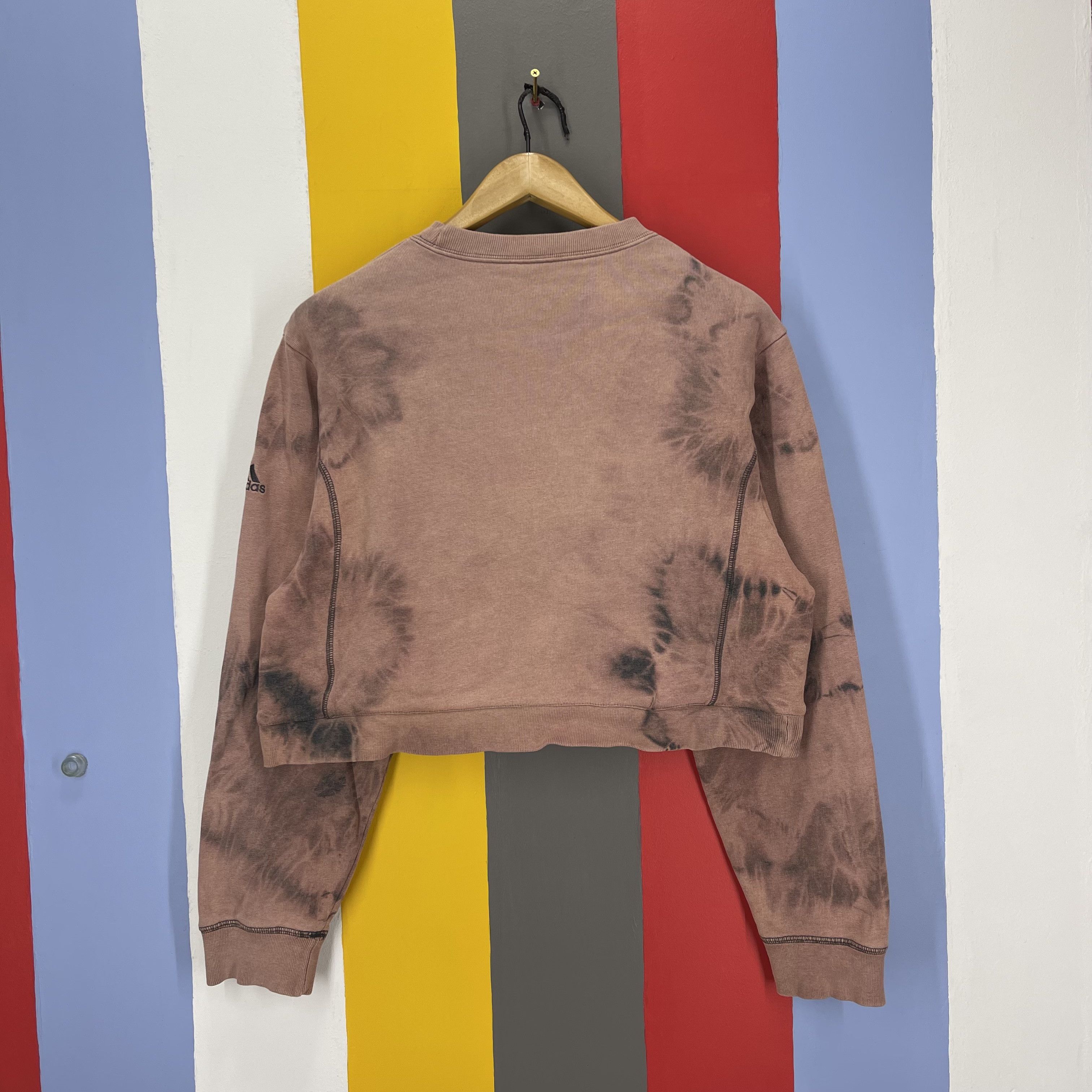 Adidas ADIDAS THREE STRIPE Crop Sweatshirt Acid Wash #1268/AR Size S / US 4 / IT 40 - 11 Thumbnail