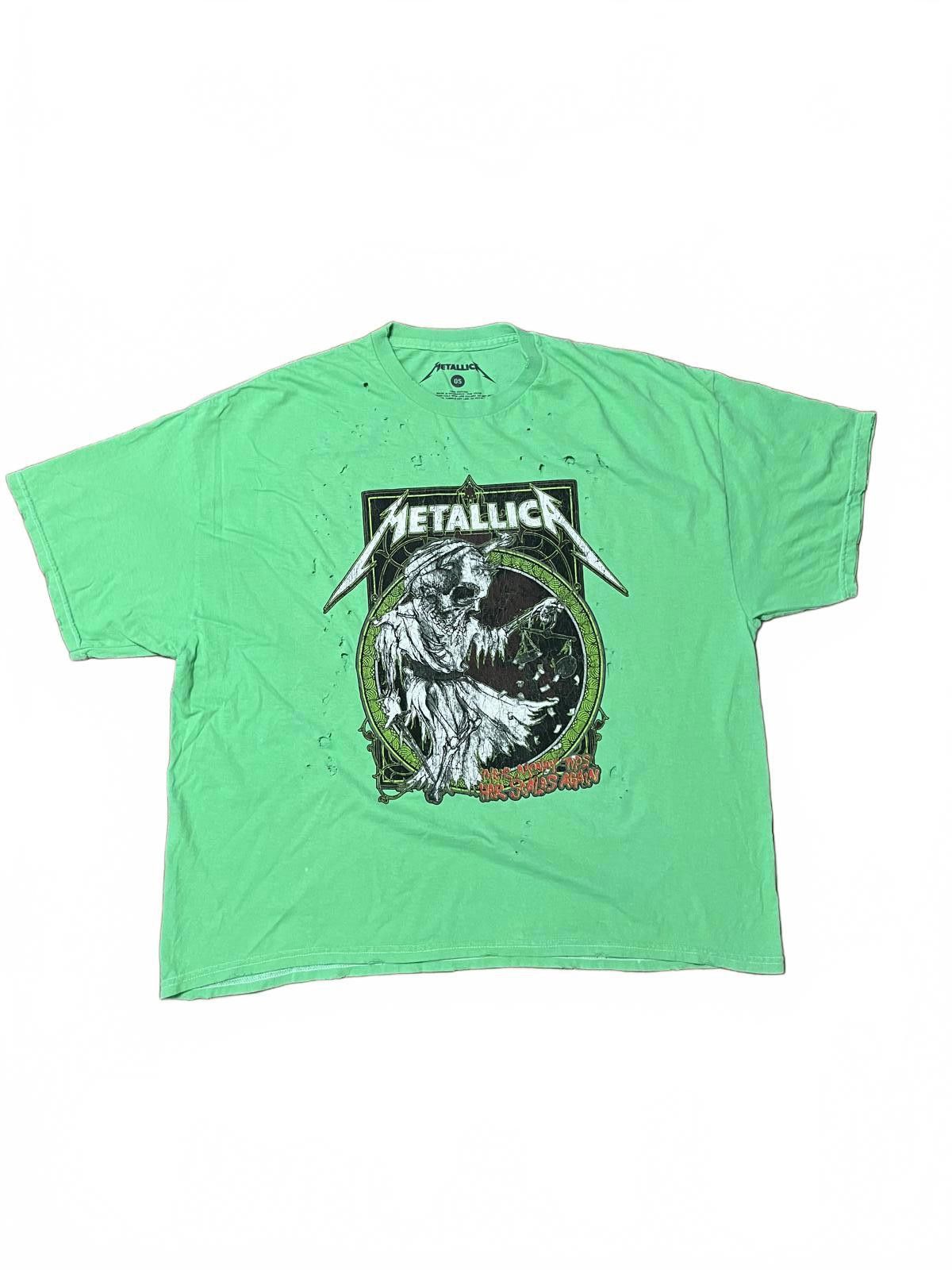 Metallica Metallica Distressed Graphic Tee Green OS (2023 Tour Merch) Size ONE SIZE - 1 Thumbnail