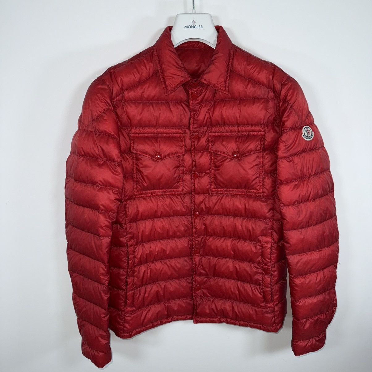 Moncler Moncler Gregoire Men’s Down Puffer Jacket Size 2 (S) Red Size US S / EU 44-46 / 1 - 1 Thumbnail