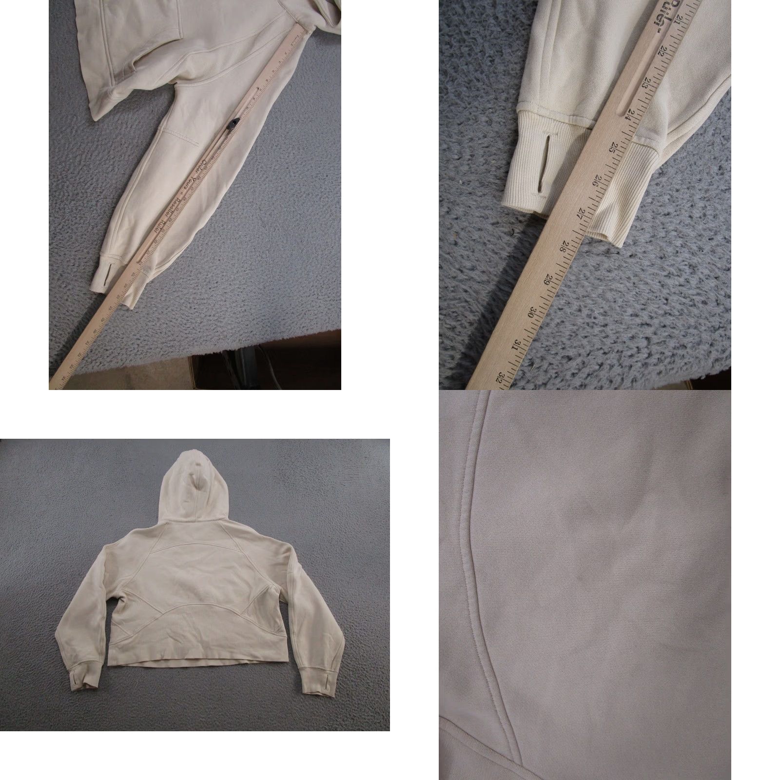 Lululemon Lululemon Scuba Beige 1/2 Zip Hoodie Women M/L Cotton Blend Fleece Size M / US 6-8 / IT 42-44 - 8 Thumbnail
