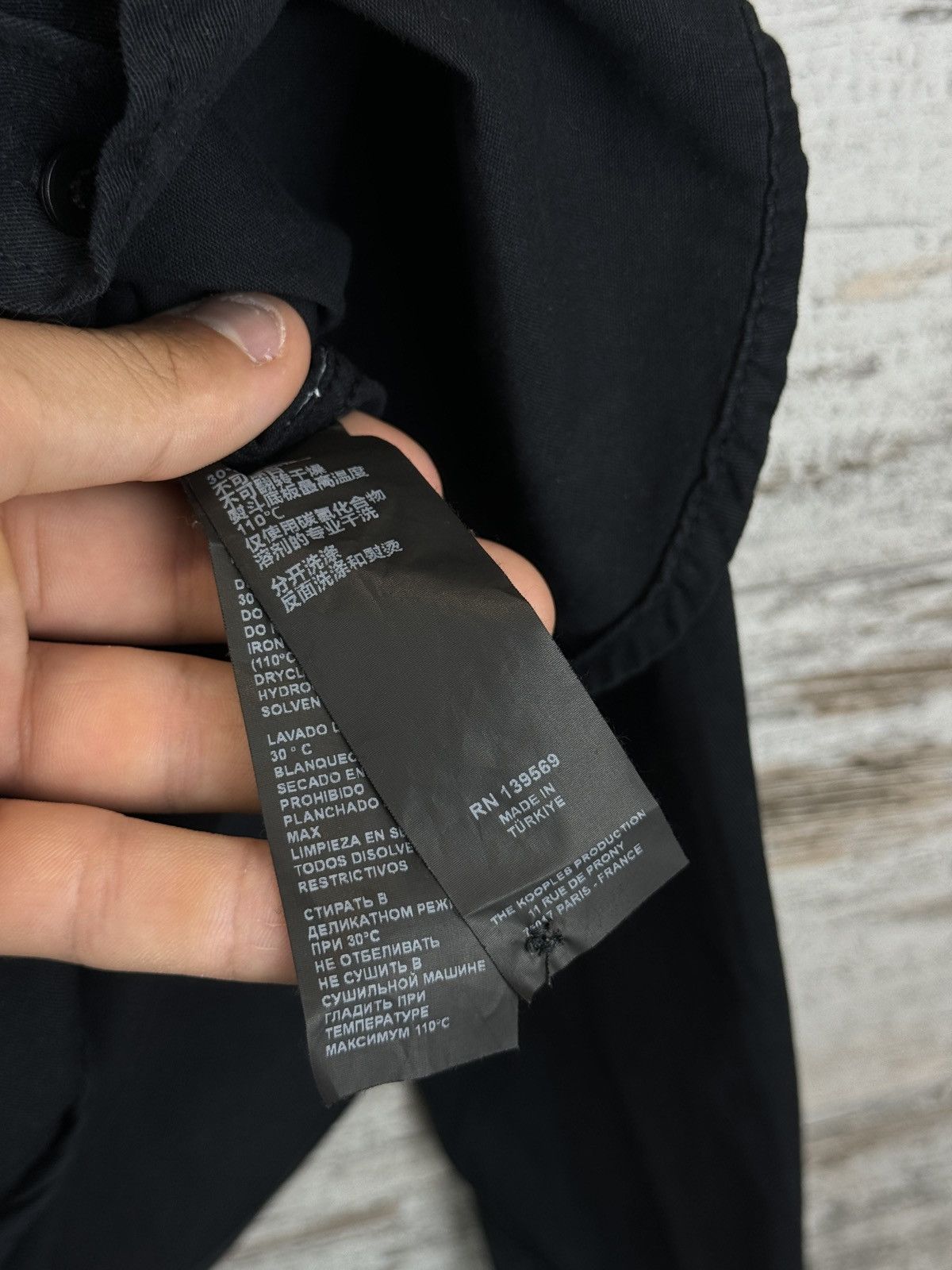 Japanese Brand × The Kooples Mens The Kooples Paris overshirt shirts button up black Size US L / EU 52-54 / 3 - 12 Thumbnail