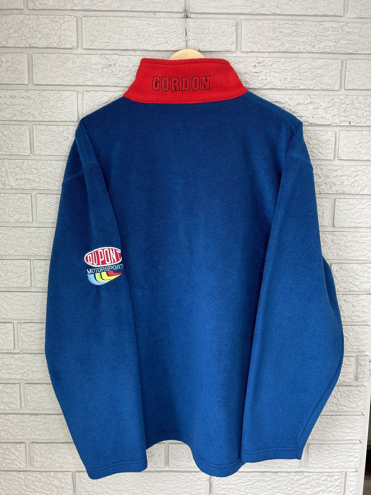 NASCAR Vintage 90s NASCAR Jeff Gordon 1/4 Zip Fleece Sweater Size US L / EU 52-54 / 3 - 4 Thumbnail