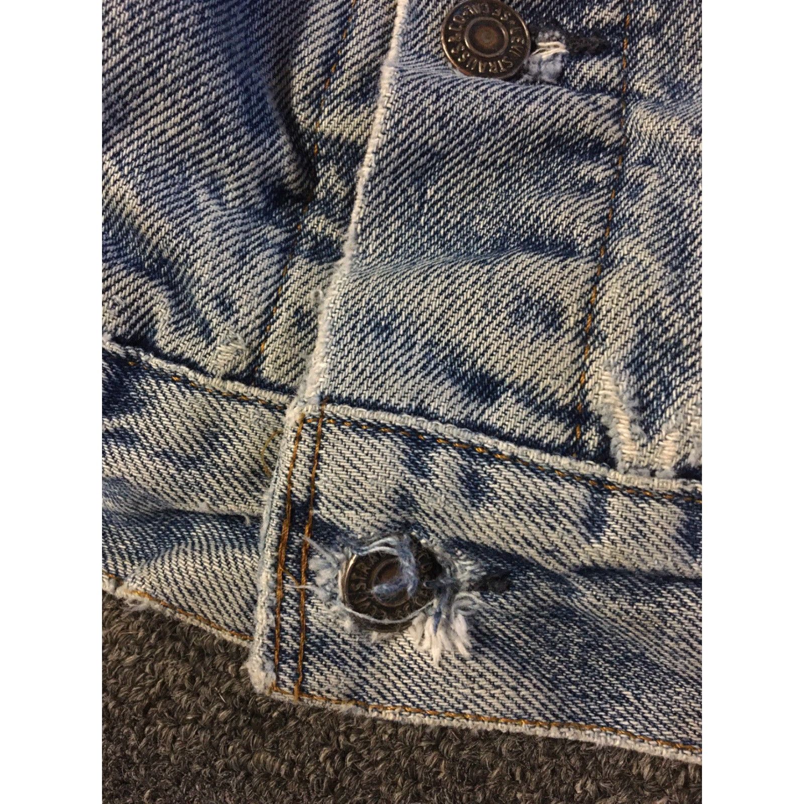 Levi's Vtg 80s Levi’s Trucker Jacket Denim Flannel Lined S USA Punk Grunge Biker 90s ACAB Toxic Holocaust ACAB USA Mens Jacket Blue Levi's Size US S / EU 44-46 / 1 - 5 Thumbnail