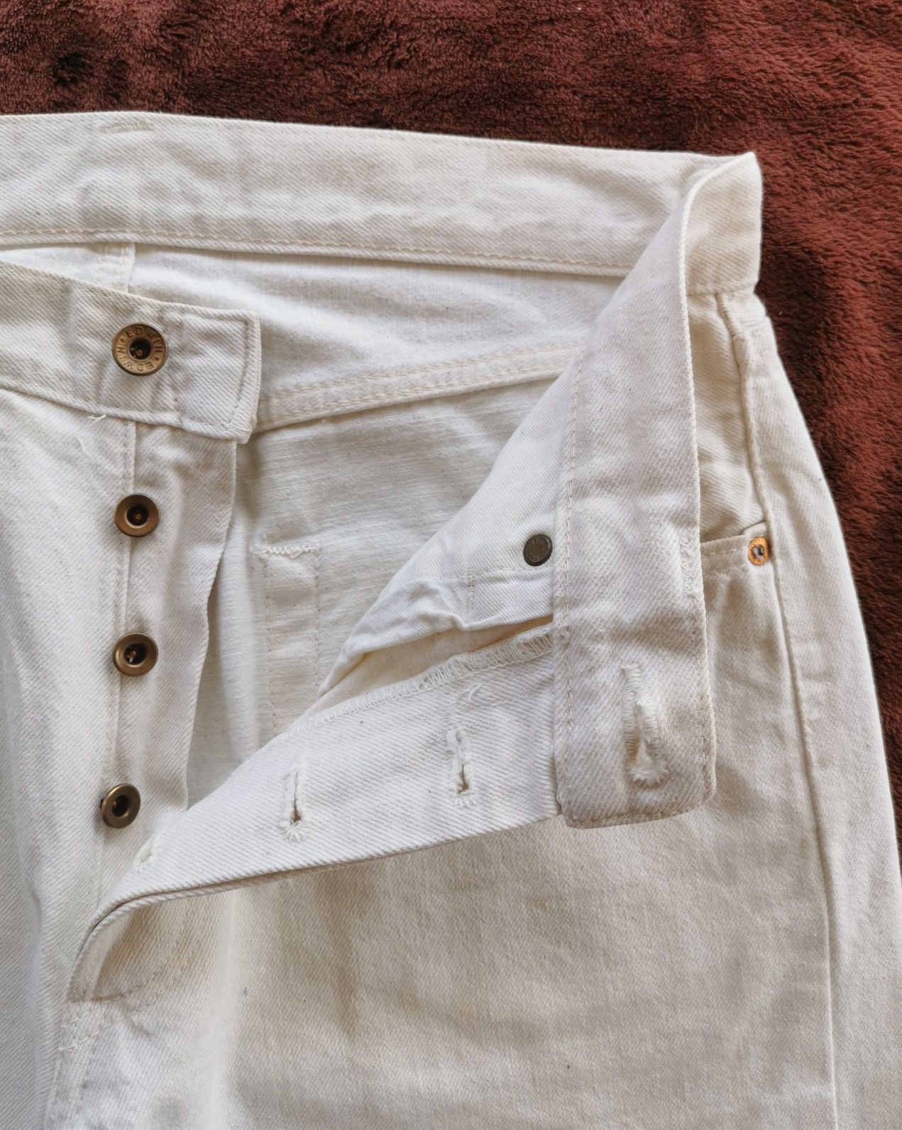 Beauty Beast Edwin Selvedge Size 31 x 46.5 Size US 31 - 12 Thumbnail