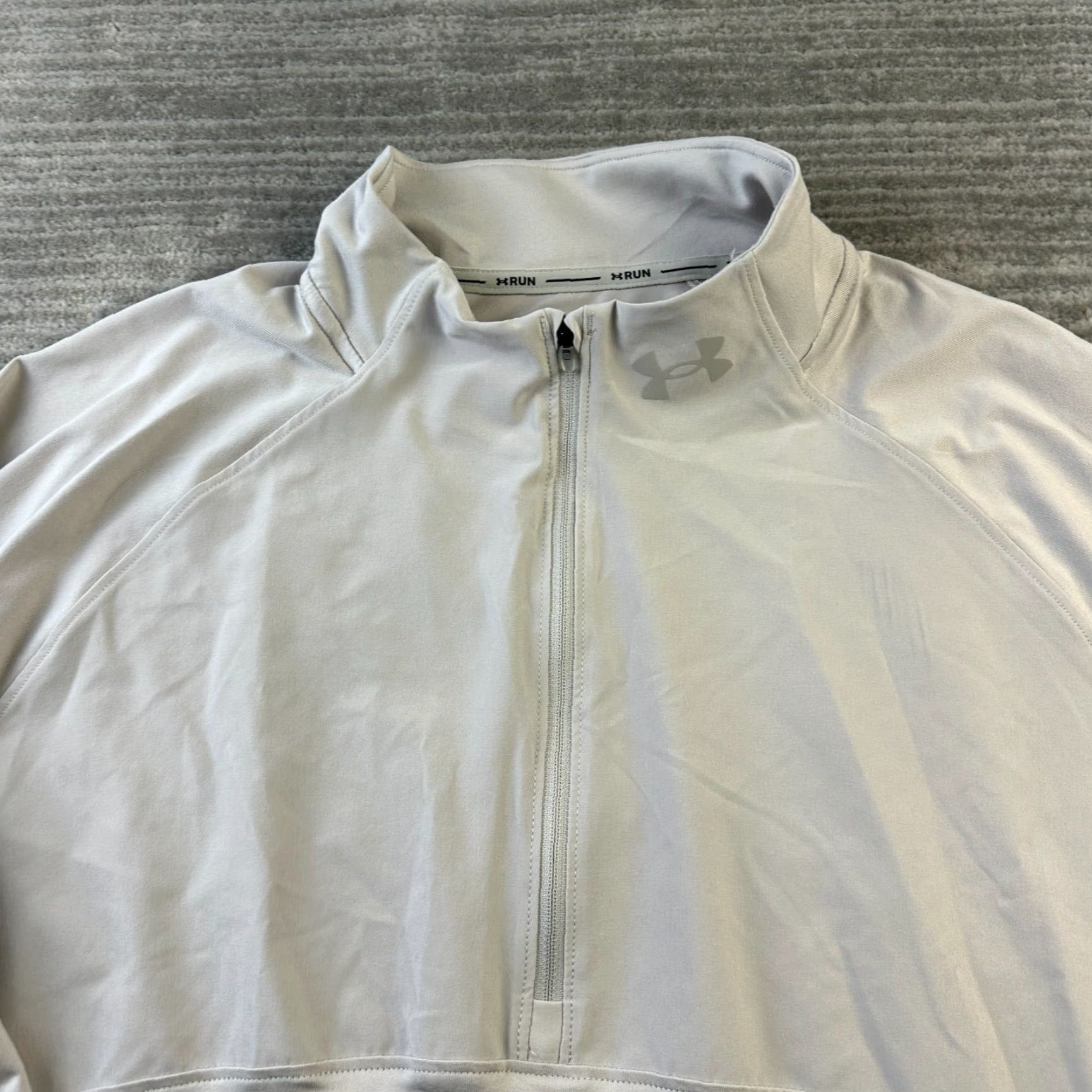 Under Armour Under Armour Sweater Mens XL Half Zip Tan Qualifier 1/2 Zip Pullover Casual Sportswear Size US XL / EU 56 / 4 - 3 Thumbnail