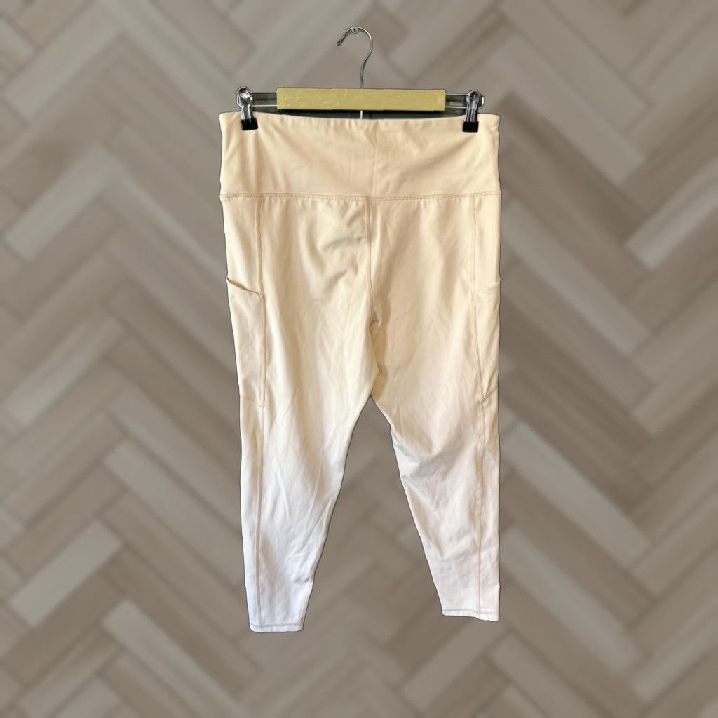 American Eagle Outfitters VINTAGE American Eagle Outfitters Leggings Cropped Ivory Everything Pocket XL Womens Size 40" / US 18 - 1 Thumbnail