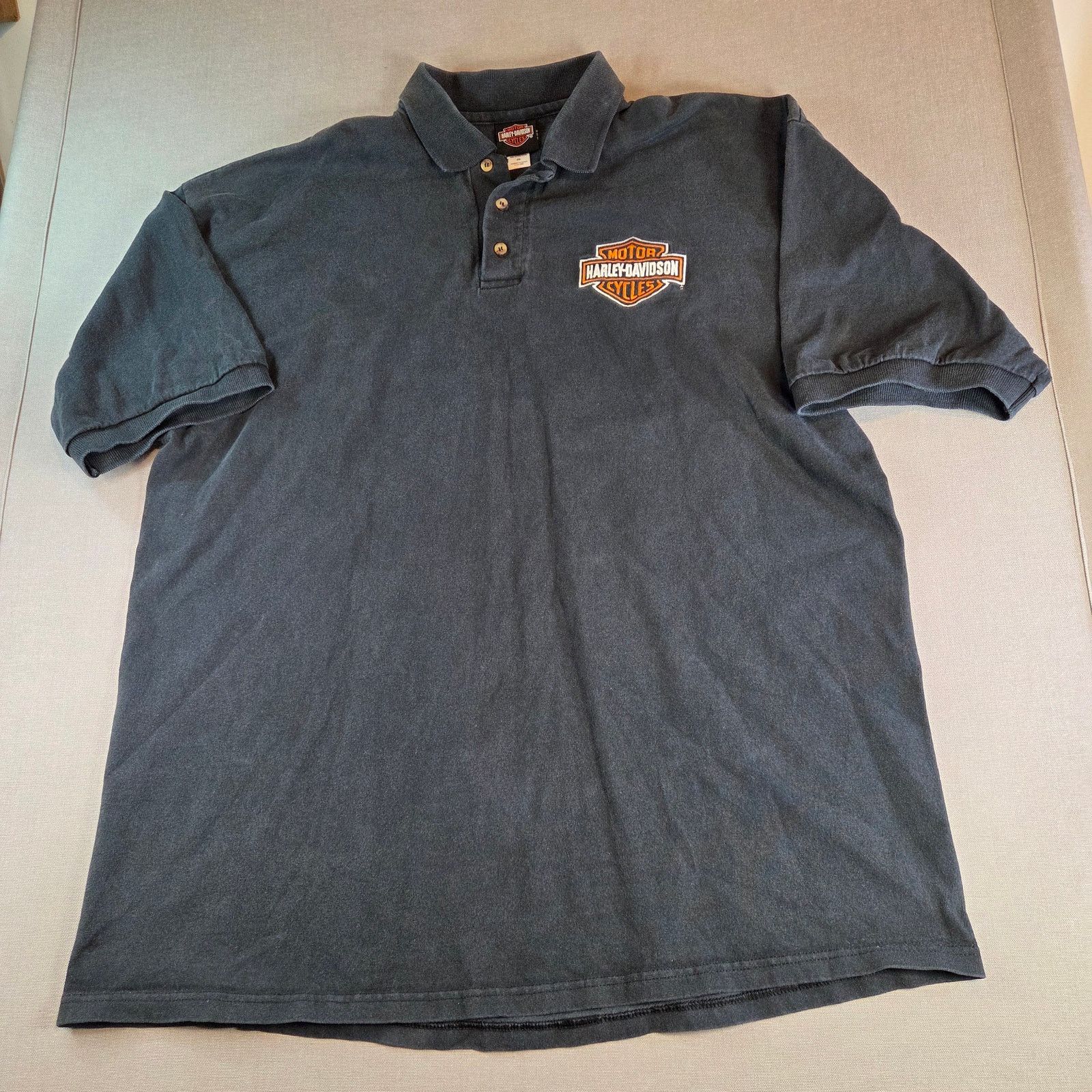 Harley Davidson Vintage Harley Polo 2XL Doc’s Shawano WI Size US XXL / EU 58 / 5 - 2 Thumbnail
