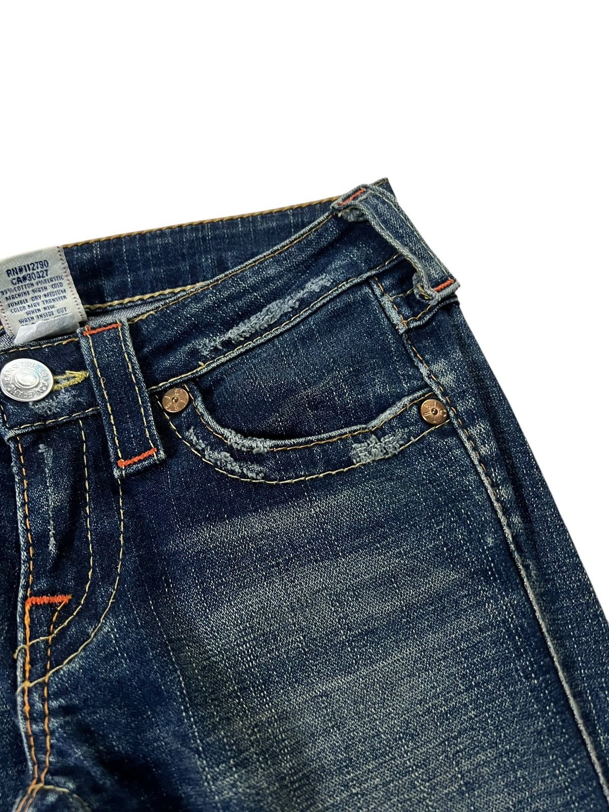 True Religion Flare Jean True Religion Twist Leg Distress Jean Size 27" / US 4 / IT 40 - 8 Thumbnail