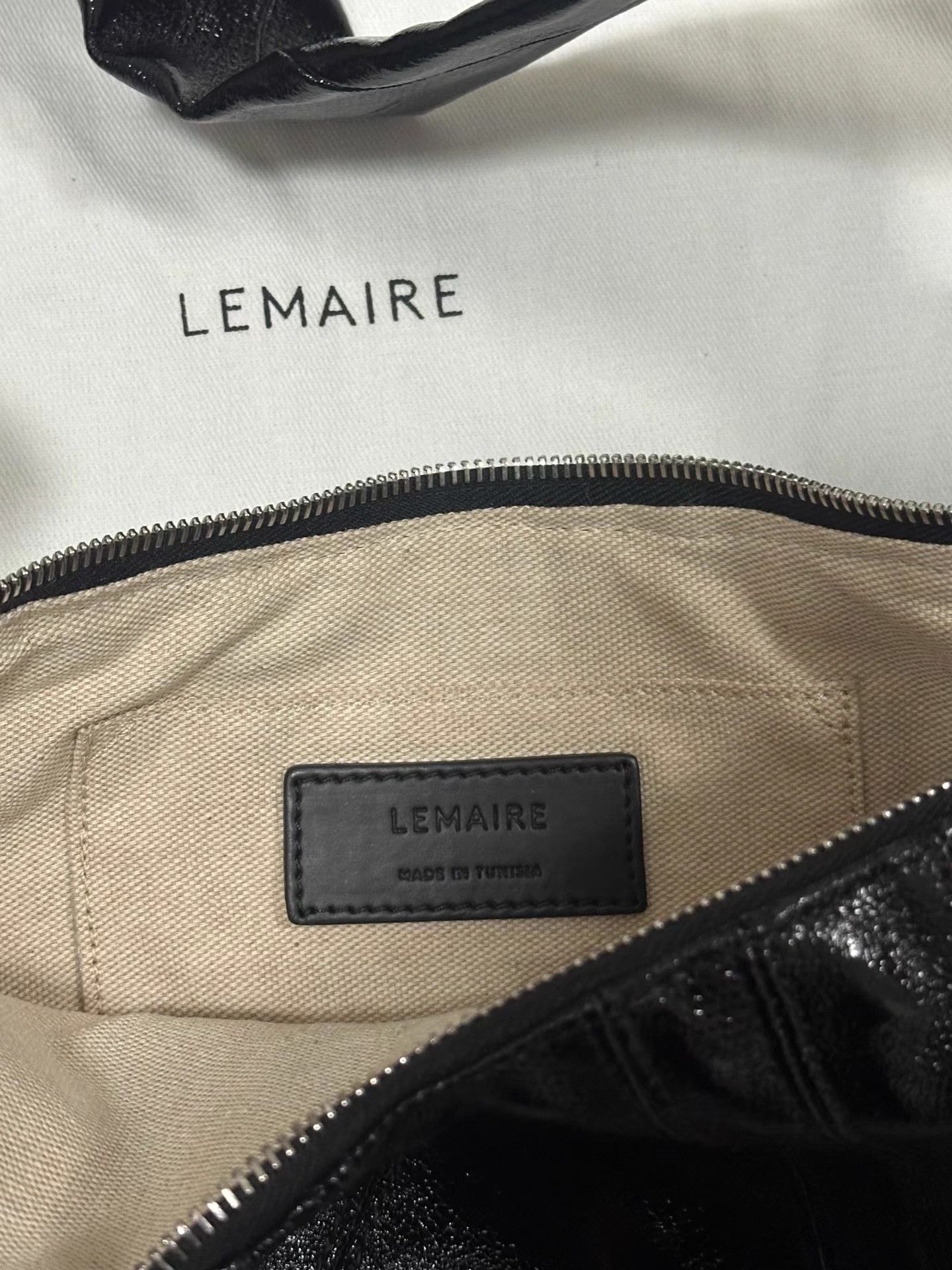 Lemaire Lemaire small black coated Croissant bag Size ONE SIZE - 9 Thumbnail