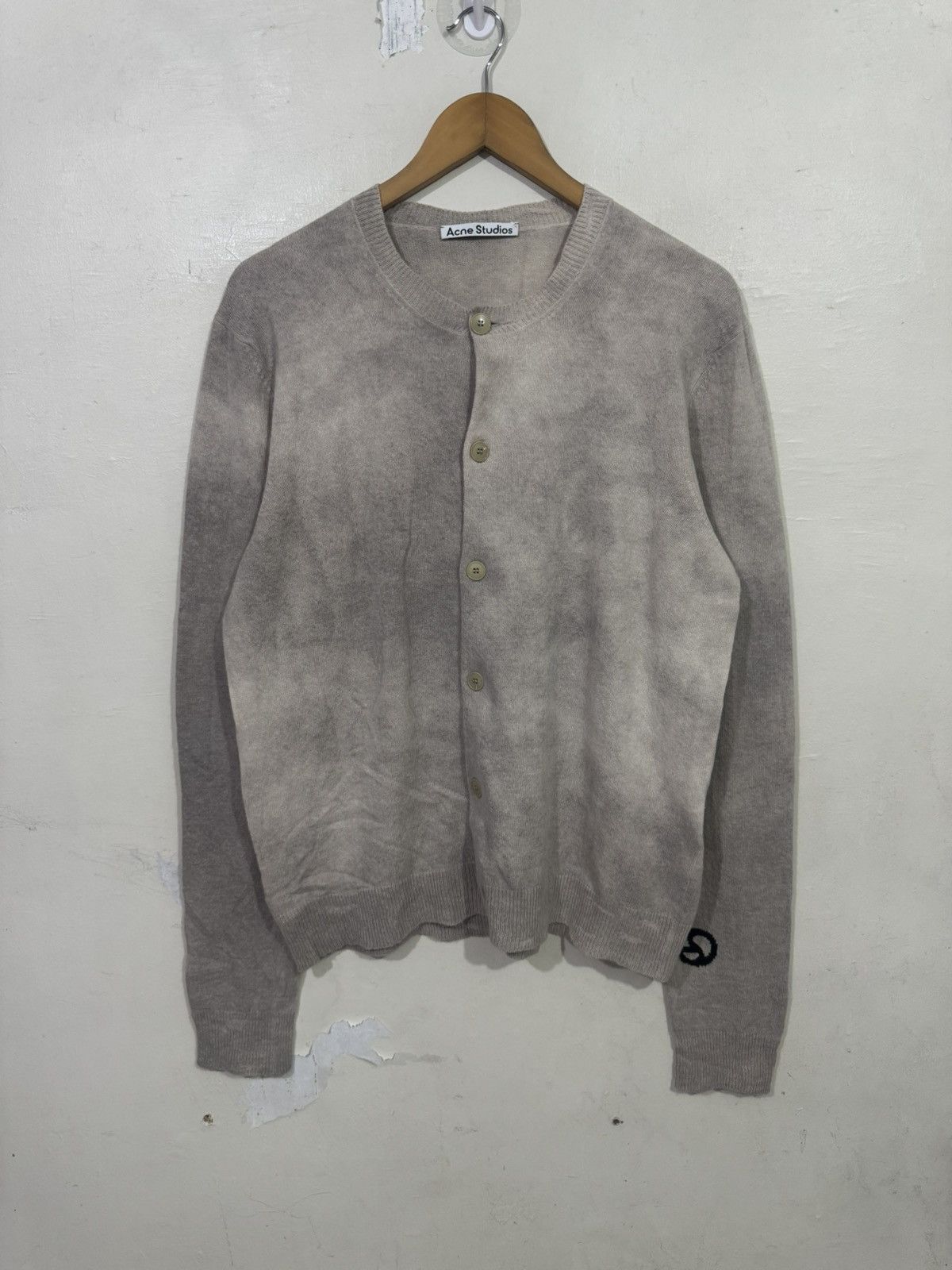 Acne Studios Crew neck Cardigan - Vintage beige Size US M / EU 48-50 / 2 - 2 Thumbnail