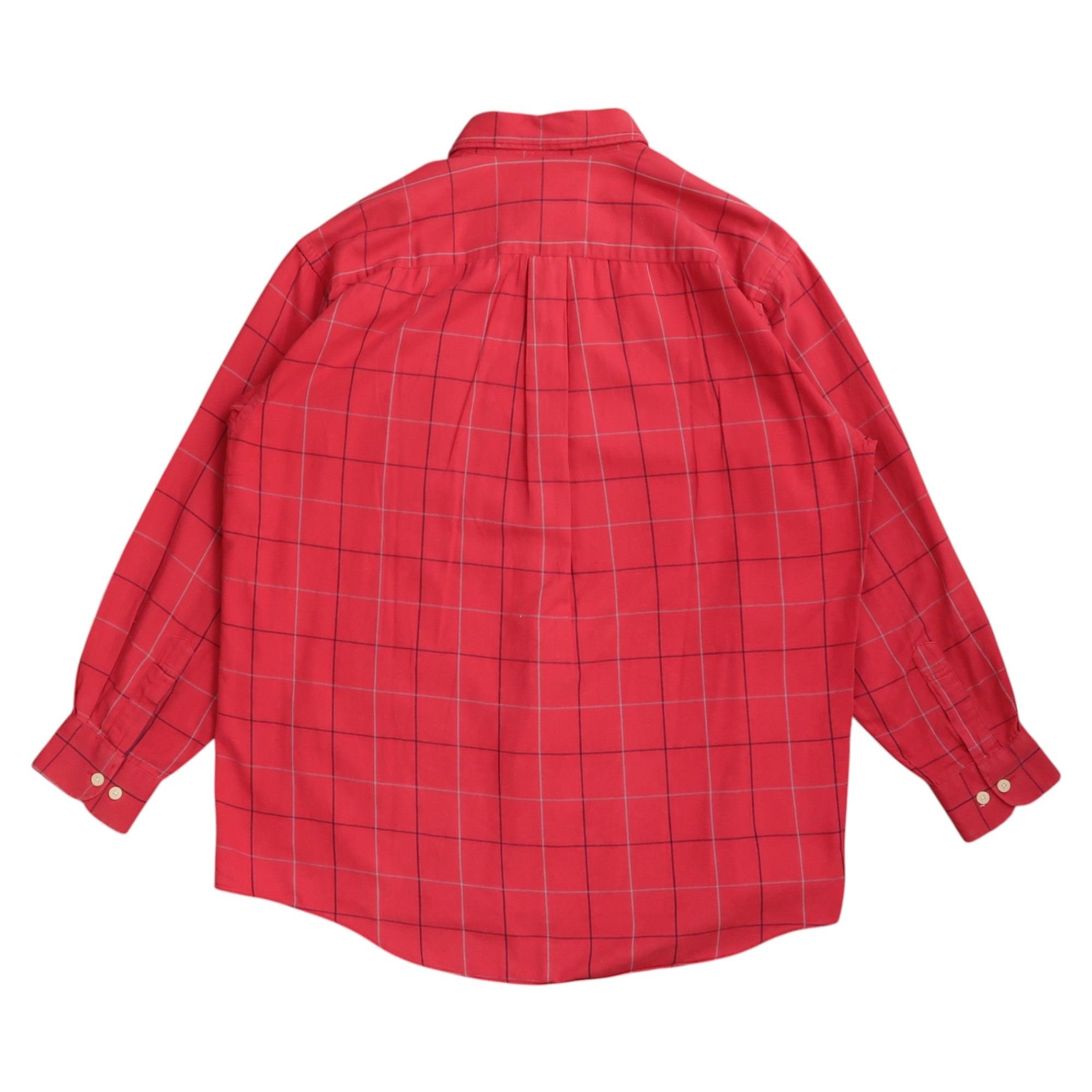 Burberry Vintage 90s Burberry Nova Check Old Red Shirt Size US L / EU 52-54 / 3 - 2 Thumbnail
