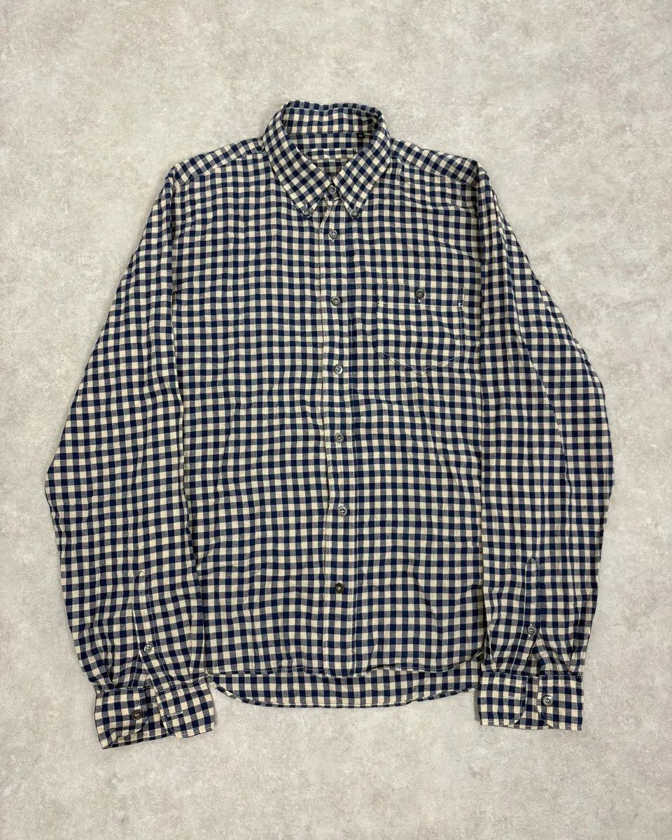 Prada 2000s Prada Blue & White Checkered Shirt Size US M / EU 48-50 / 2 - 1 Thumbnail