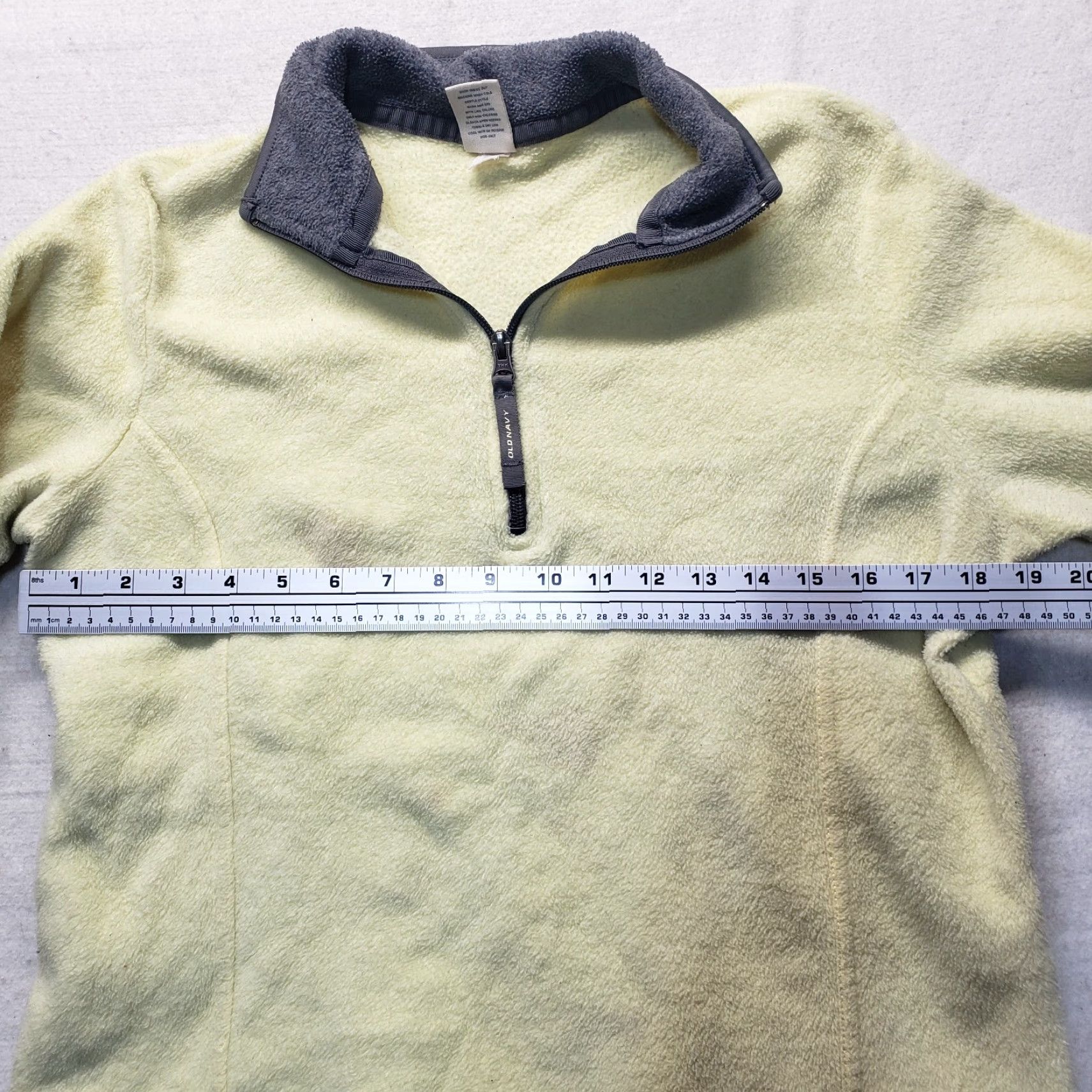Old Navy Old Navy Green Yellow 1/4 Zip Pullover Sweater Women L Size Green Pullover Sweater 1/4 Zip Lightweight Adult Women Size L / US 10 / IT 46 - 4 Thumbnail