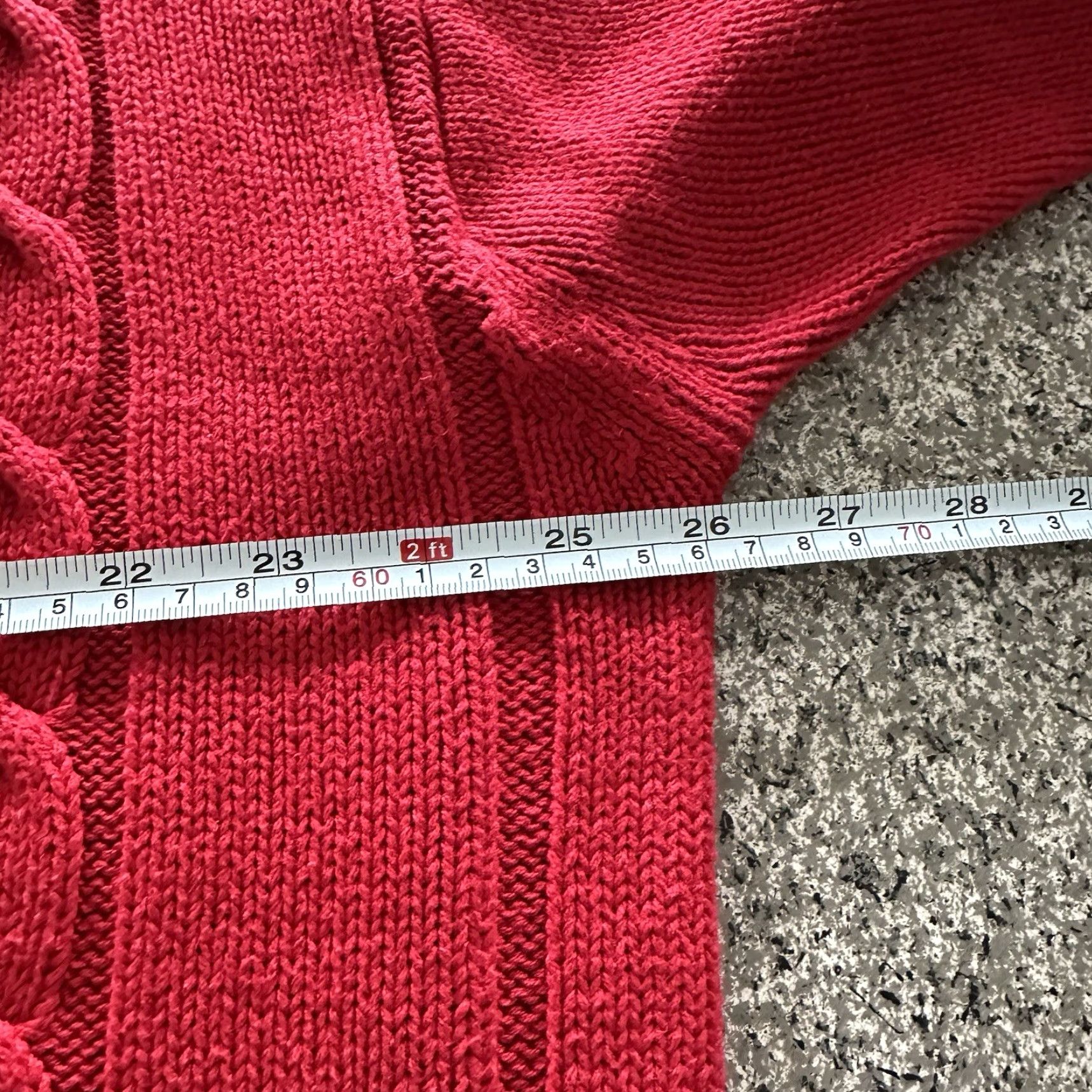 Gap VINTAGE Gap V-Neck Cable-Knit Sweater Men XL Red Size US XL / EU 56 / 4 - 5 Thumbnail