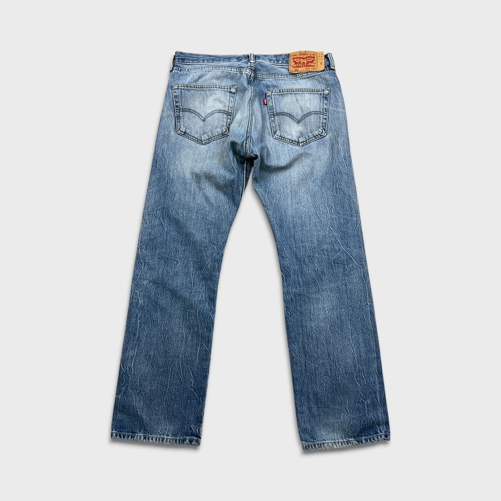 Levi's Levi's 501 Jeans 34x30 Original Fit Straight Distress Denim Size US 34 / EU 50 - 6 Thumbnail