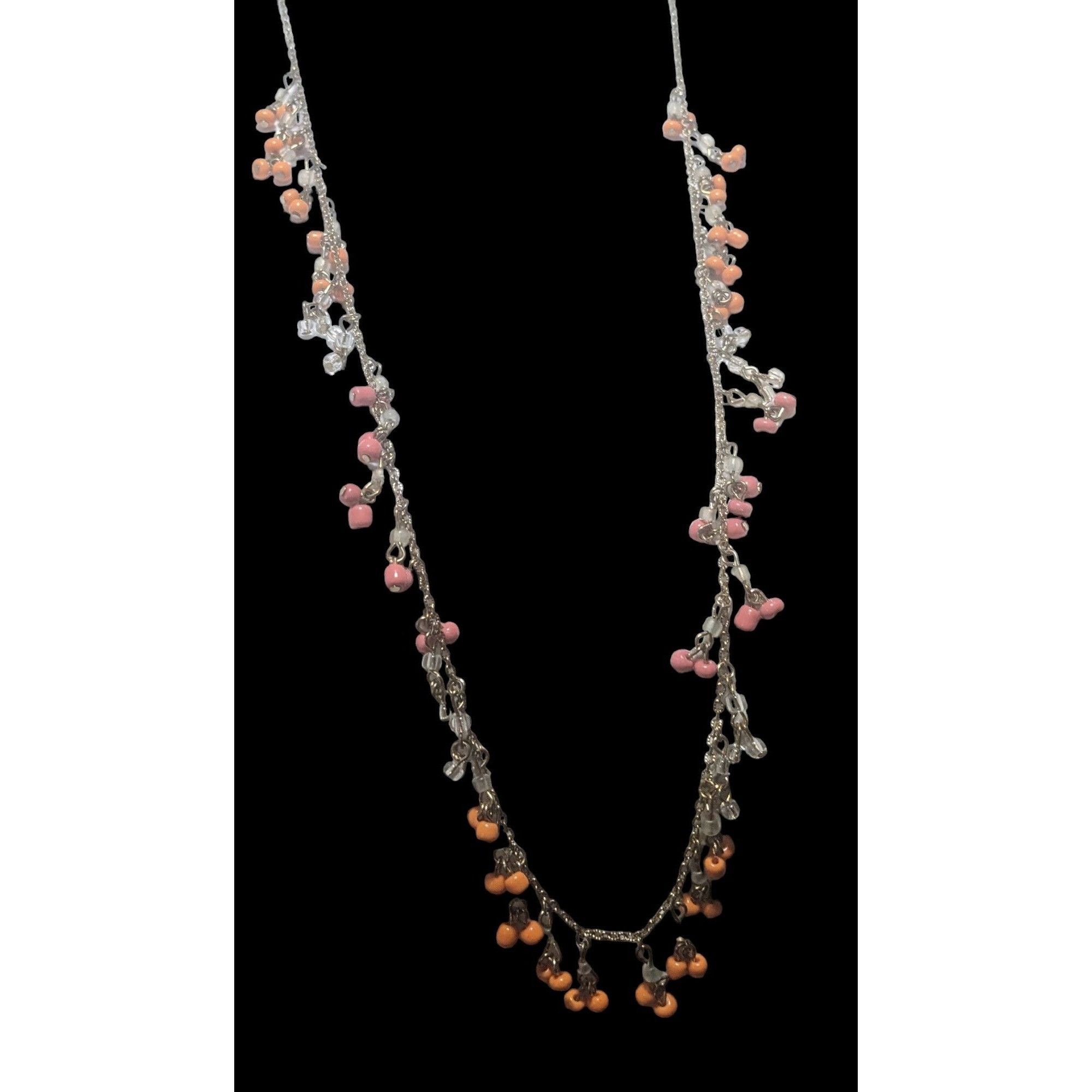 J.Crew J.Crew Orange Glass Bead Fringe Necklace Size ONE SIZE - 3 Thumbnail