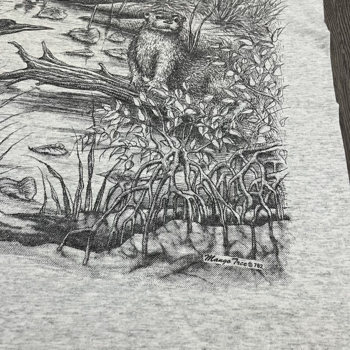 Vintage 90s Mango Tree All Over Print Nature Landscape T-shirt Size US XL / EU 56 / 4 - 12 Thumbnail