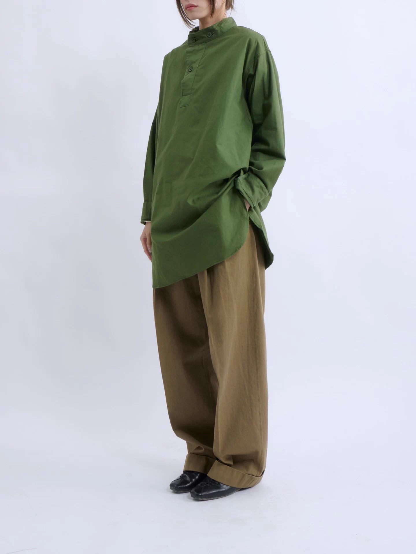 Other SWEDISH ARMY M55 Pullover 55 Early Collarless Green Size US XL / EU 56 / 4 - 4 Thumbnail