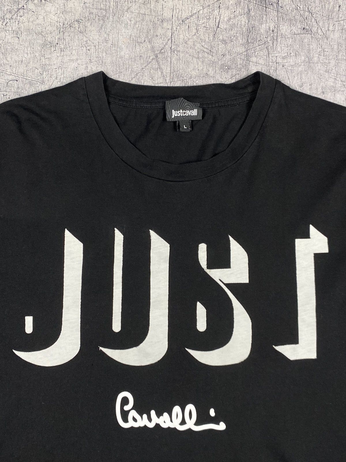 Just Cavalli Just Cavalli Designer Big Logo Tee T Shirt Size US L / EU 52-54 / 3 - 5 Thumbnail
