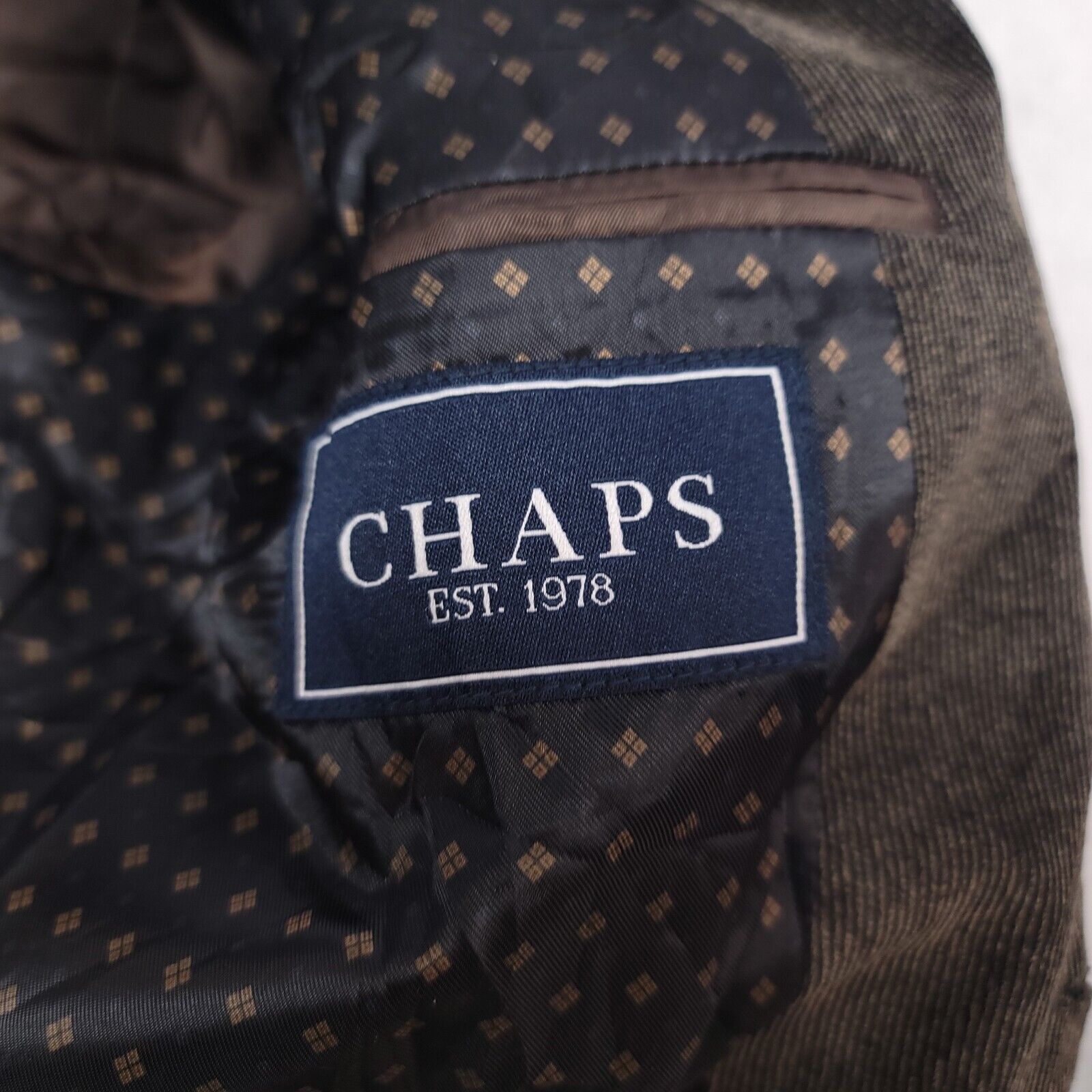Chaps Chaps Casual Two Button Suit Jacket Mens Size 44R Brown Size 44R - 3 Thumbnail