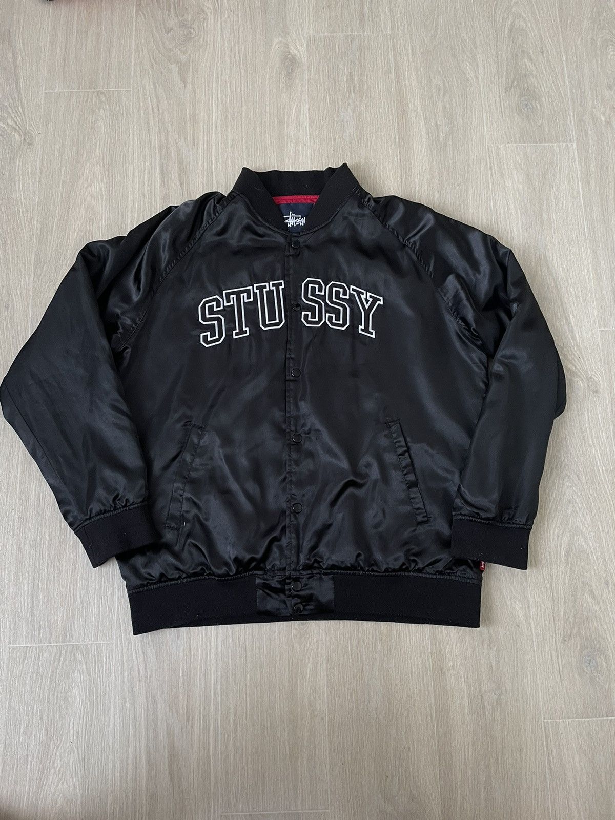 Image of Stussy Vintage Bomber Y2K in Black, Men's (Size XL)