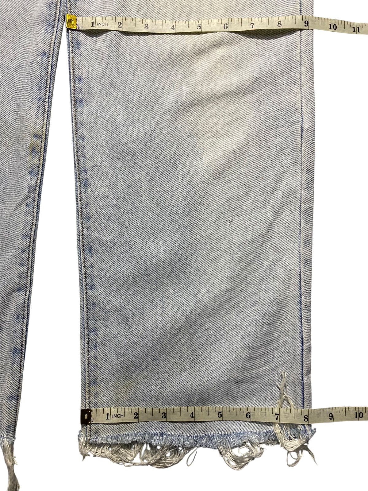 Edwin Vintage Japanese Brand Edwin Light Faded Wash Frayer Jeans Size US 30 / EU 46 - 14 Thumbnail