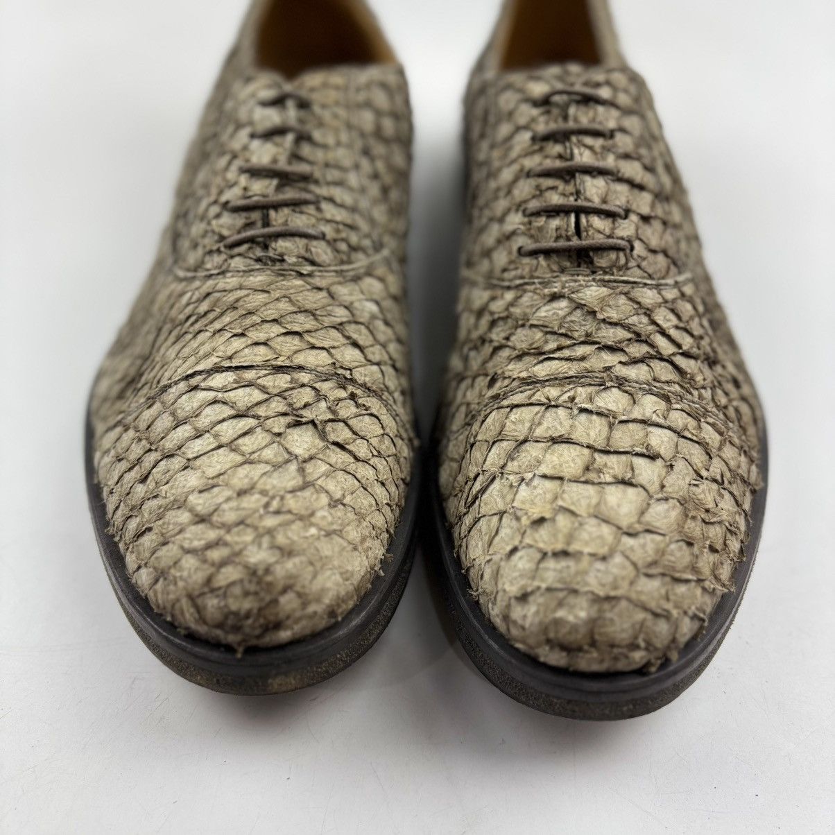 Giorgio Armani Giorgo Armani Pirarucu Oxford Shoes Size US 7 / EU 40 - 4 Thumbnail