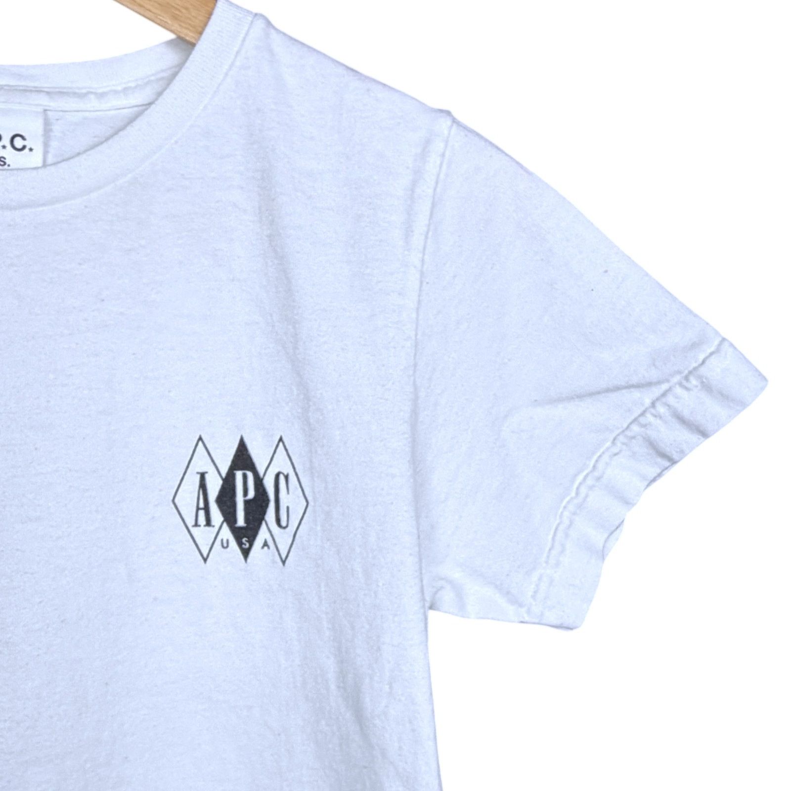 A.P.C. A.P.C. Women's XS White 100% Cotton T-Shirt Streetwear EUC Size XS / US 0-2 / IT 36-38 - 3 Thumbnail