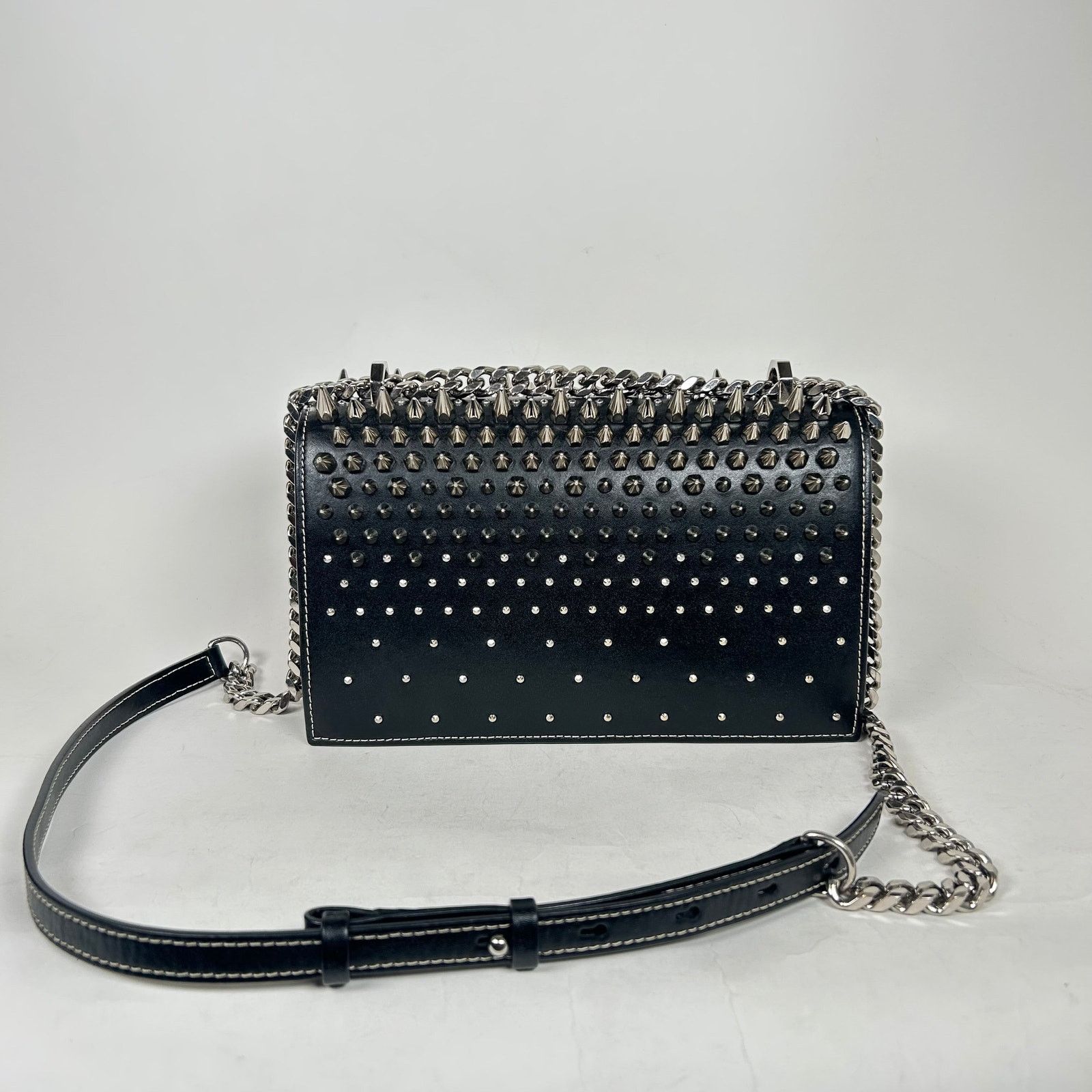 Alexander McQueen Alexander McQueen Black Jeweled Spike Skull Shoulder Bag Size ONE SIZE - 2 Thumbnail