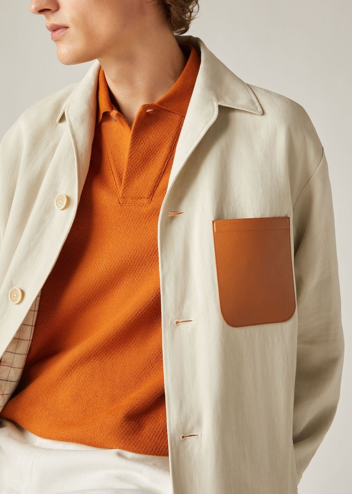 Loro Piana o1srvl11e0924 Andre Overshirt in Ivory Size US XL / EU 56 / 4 - 6 Thumbnail