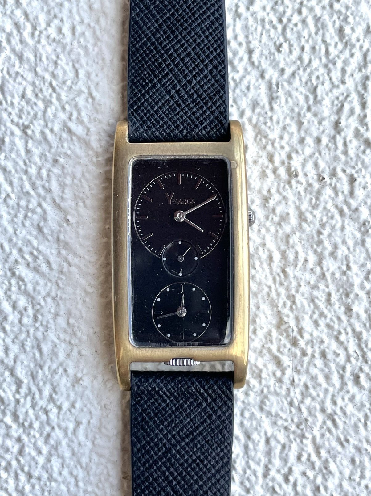 Yohji Yamamoto Rare 1990s Sacsny Y’saccs Dual Time Rectangular Tank Watch Size ONE SIZE - 3 Thumbnail