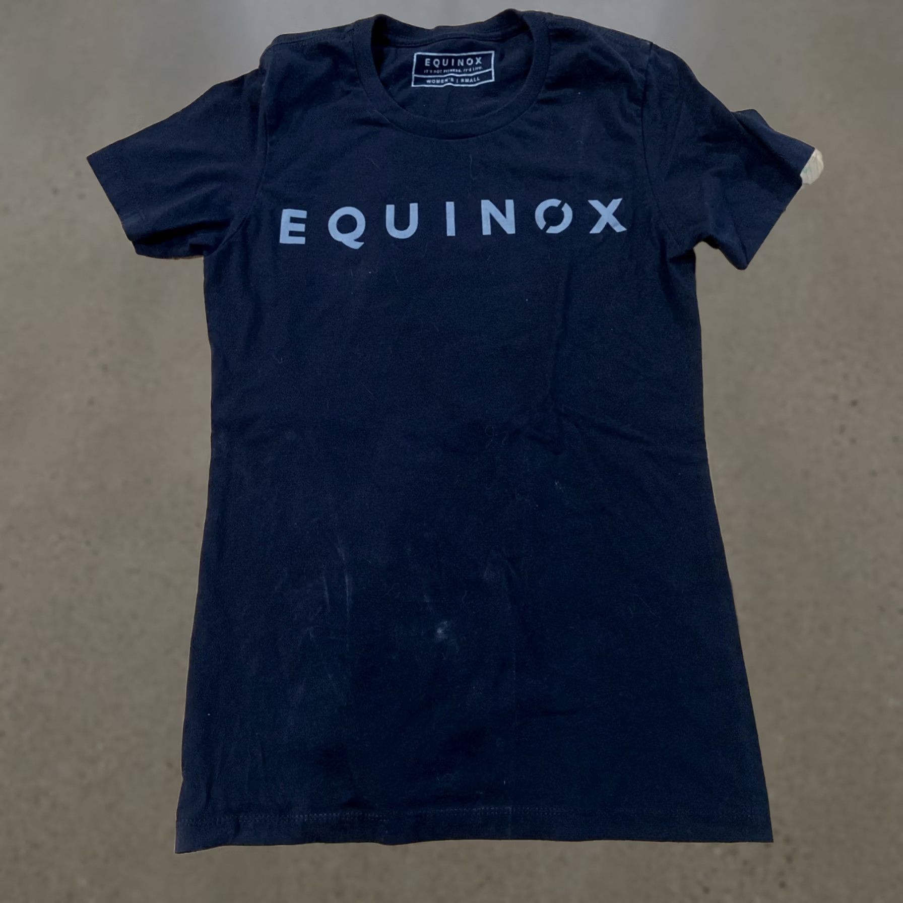 Vintage Equinox Women's Short Sleeve Tee Shirt Black S, Regular Fit, 100% Cotton, Logo, Crew Neck, Basic Casual T-Shirt Size S / US 4 / IT 40 - 1 Thumbnail