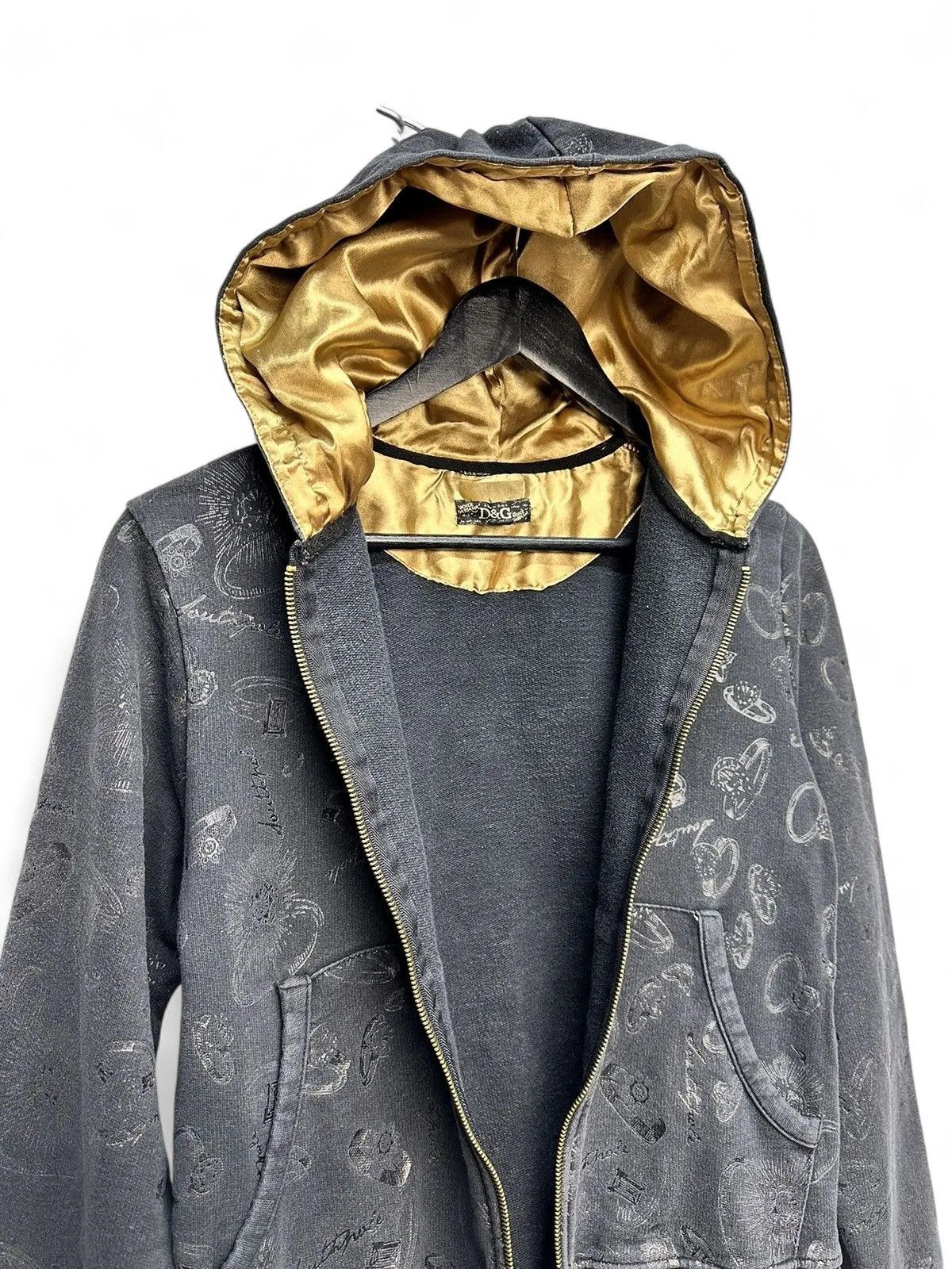 Japanese Brand Dolce&Gabbana BlackOversized Hoodie Vintage Streetwear Style Size M / US 6-8 / IT 42-44 - 7 Thumbnail