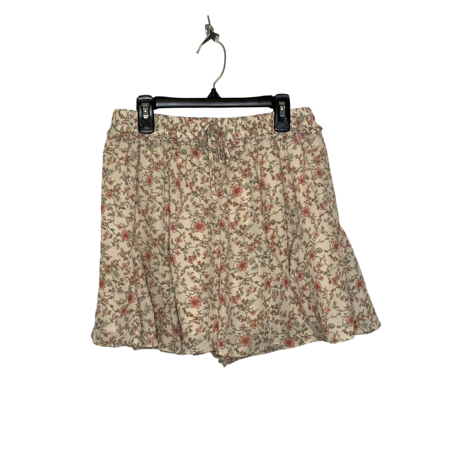 Anthropologie Paper Crane cream floral culottes pull on shorts size M Size 30" / US 8 / IT 44 - 8 Thumbnail