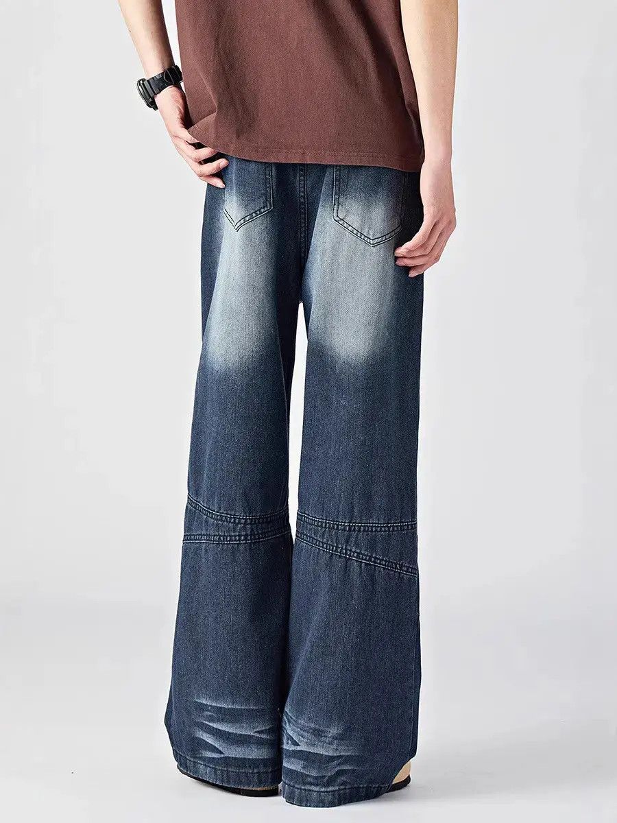 Japanese Brand Retro loose straight leg wide leg jeans Size US 32 / EU 48 - 4 Thumbnail