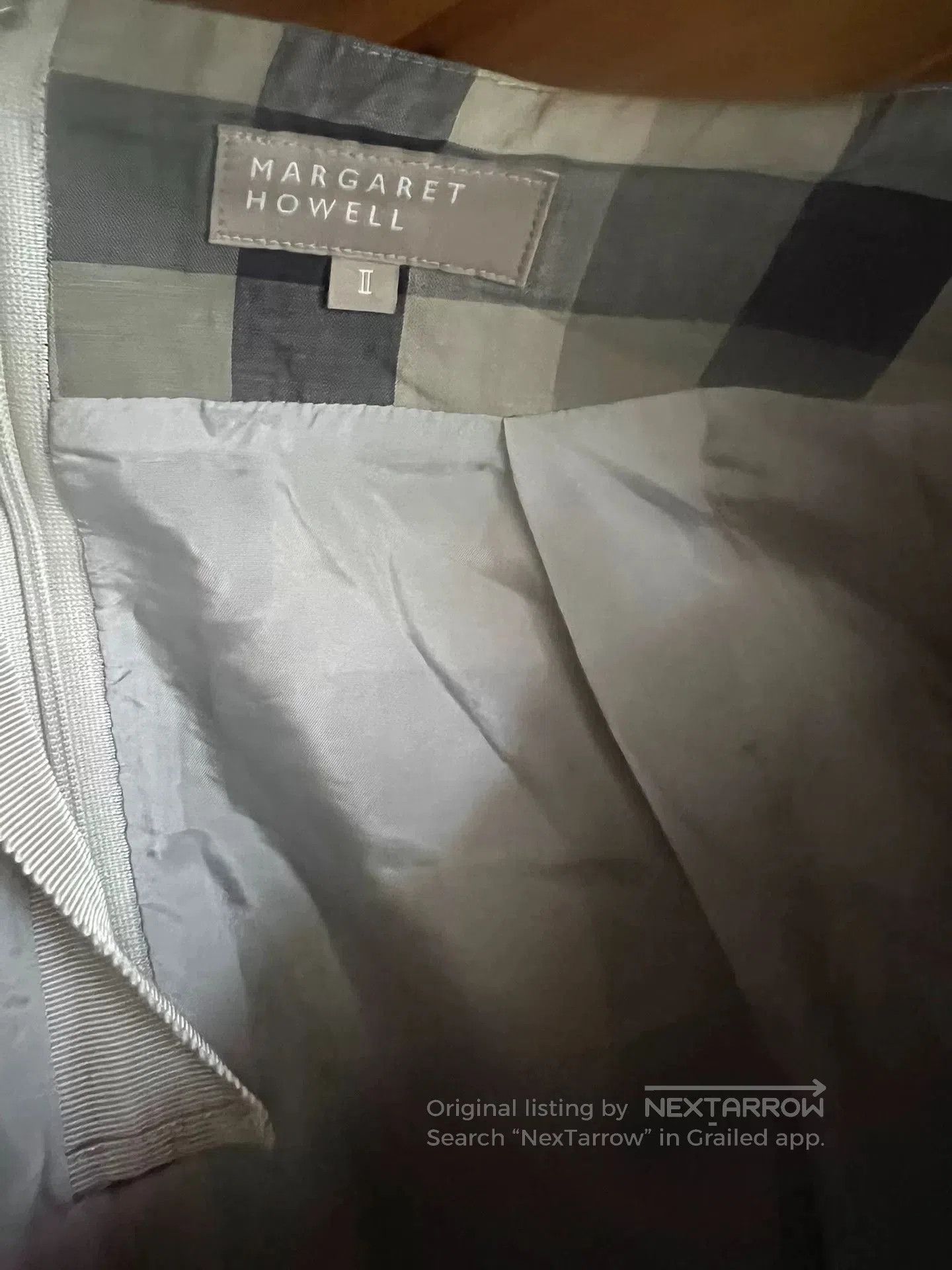 Margaret Howell Margaret Howell Cotton-Linen Check Skirt. Size 37" - 7 Thumbnail