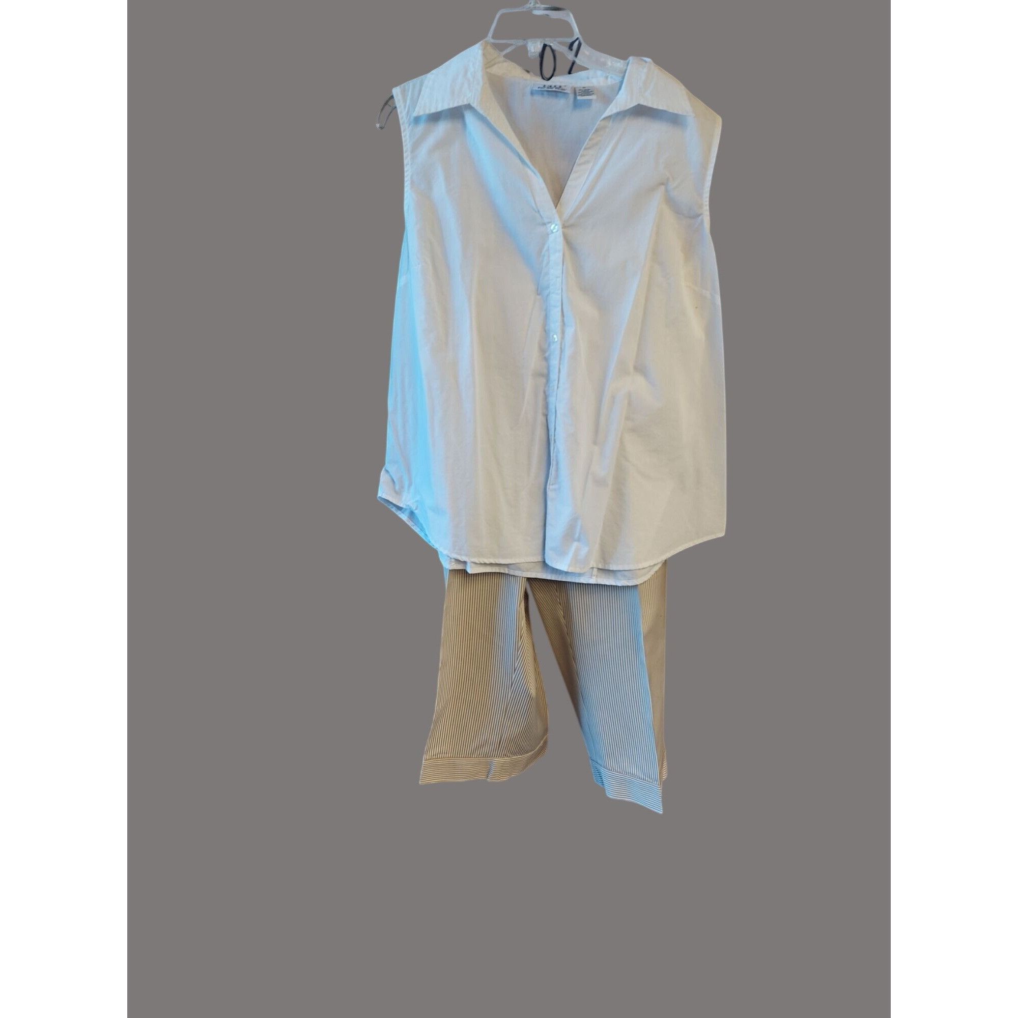 Other White Sleeveless Button-Up Blouse Plus Sz 2X & Apostlrophe P Size XXL / US 16-18 / IT 52-54 - 4 Thumbnail