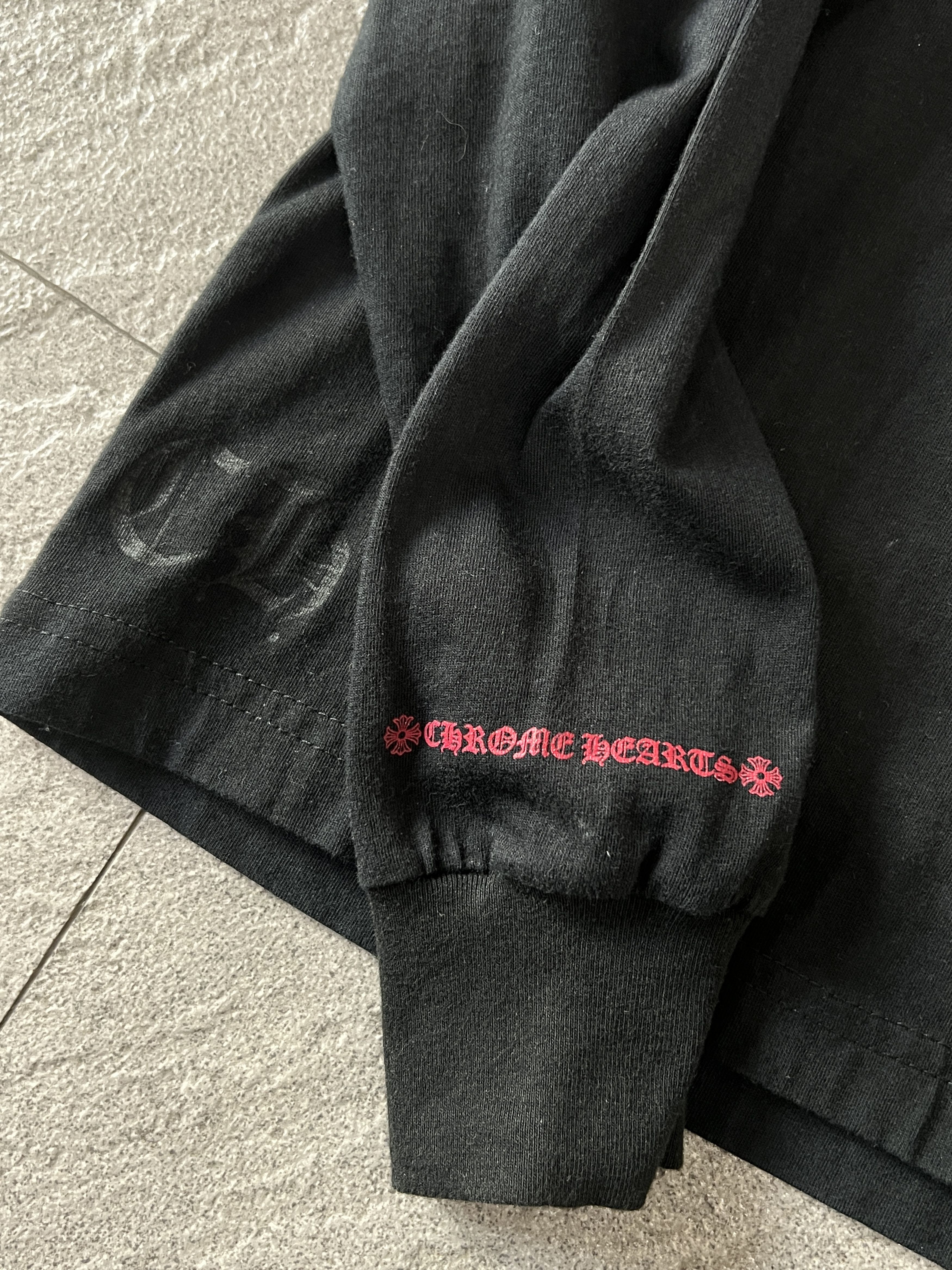 Chrome Hearts Chrome Hearts Staff L/S Pocket Tee Black Red Small Size US S / EU 44-46 / 1 - 5 Thumbnail