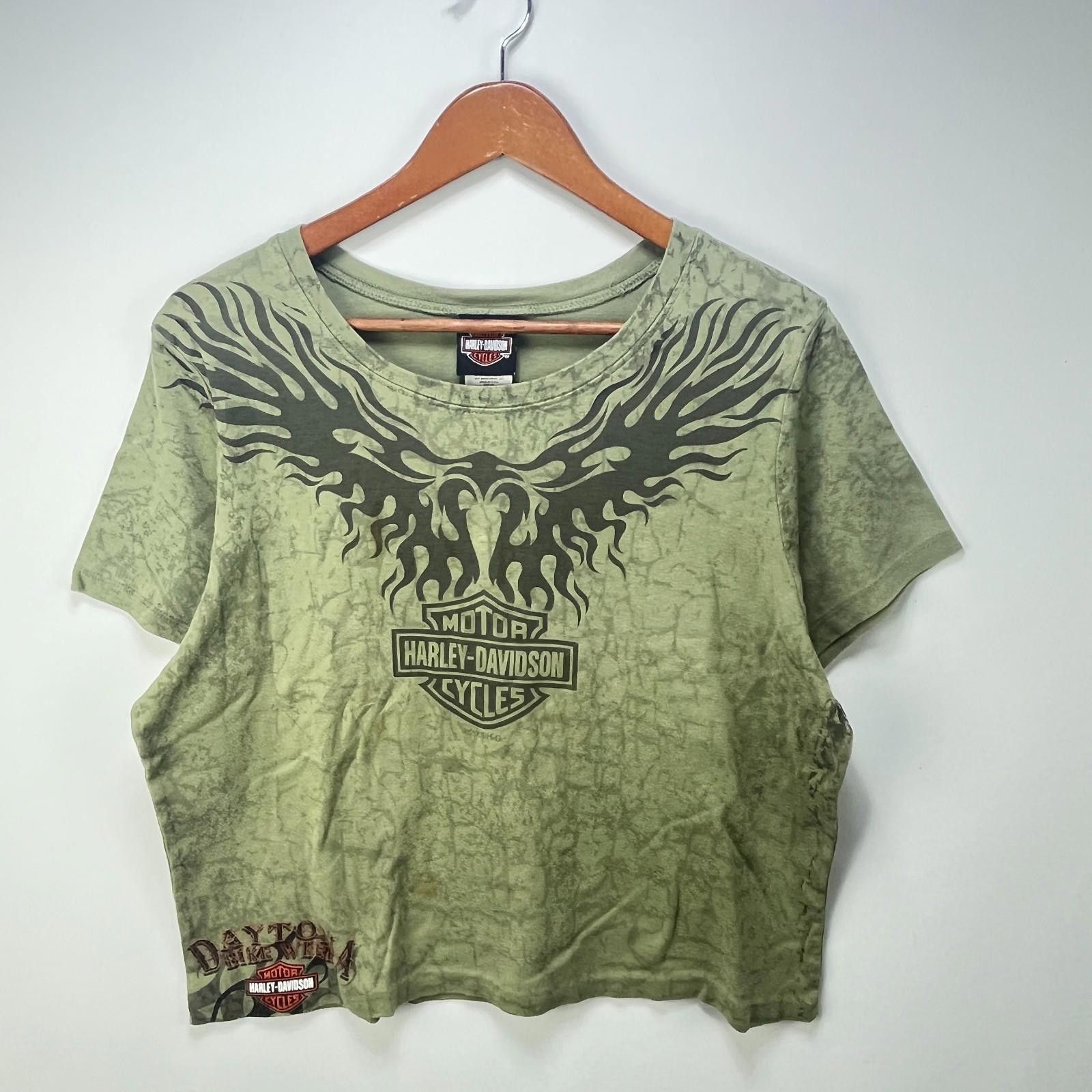 Harley Davidson Vintage Harley Davidson AOP Flames Y2K T Shirt Womens 2XL Size XXL / US 16-18 / IT 52-54 - 1 Thumbnail