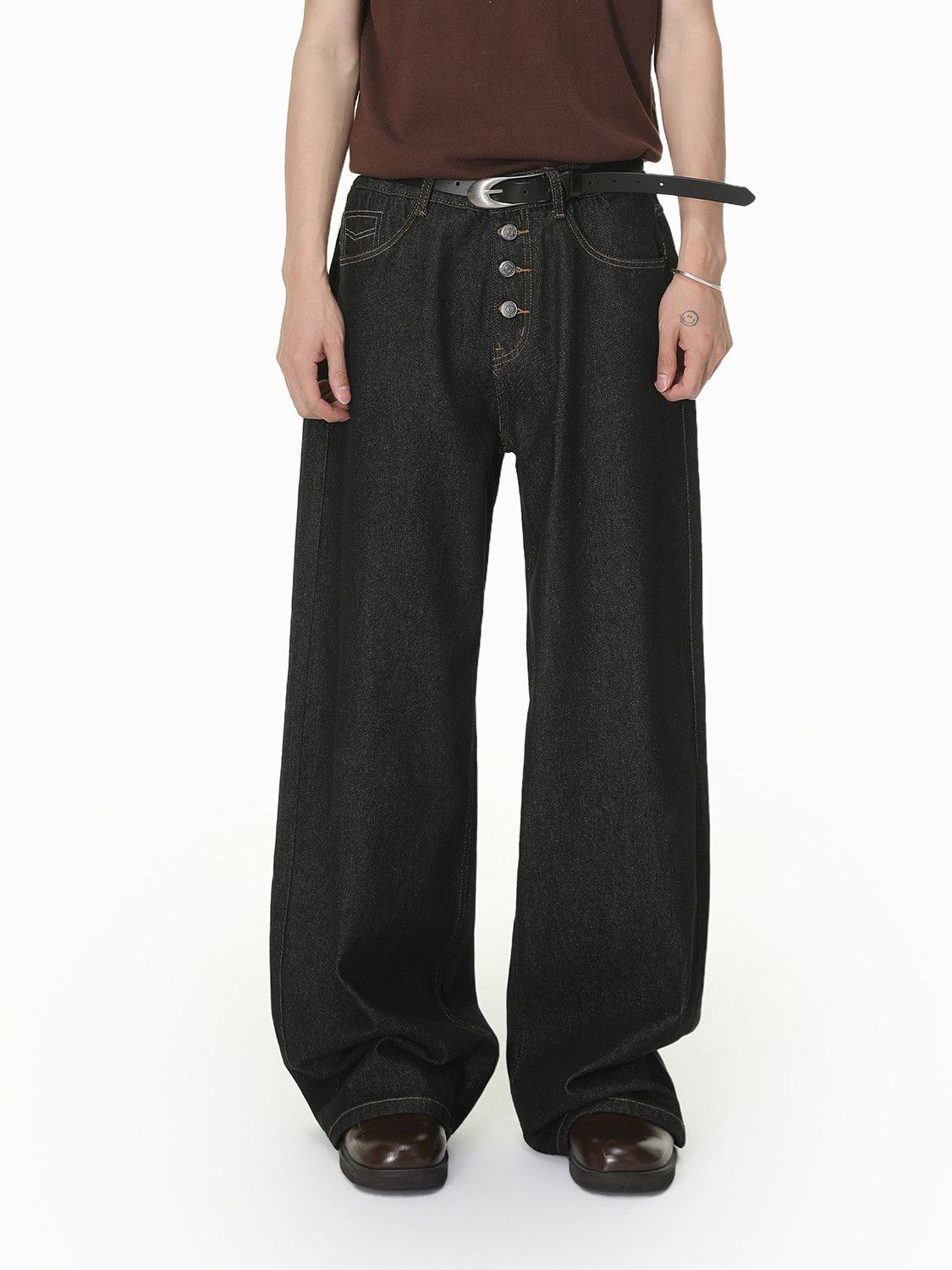 Japanese Brand Men's High-Street Retro Washed Straight-Leg Jeans Size US 32 / EU 48 - 1 Thumbnail
