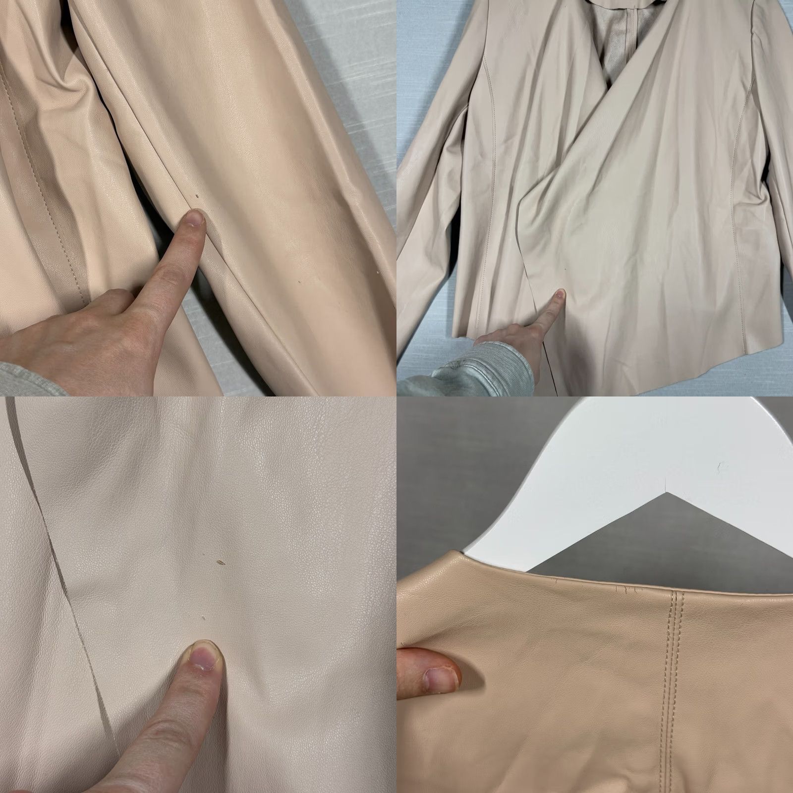Vintage Bagatelle Jacket Womens Medium Beige Waterfall Draped Chic Casual Business Work Jacket Size M / US 6-8 / IT 42-44 - 9 Thumbnail