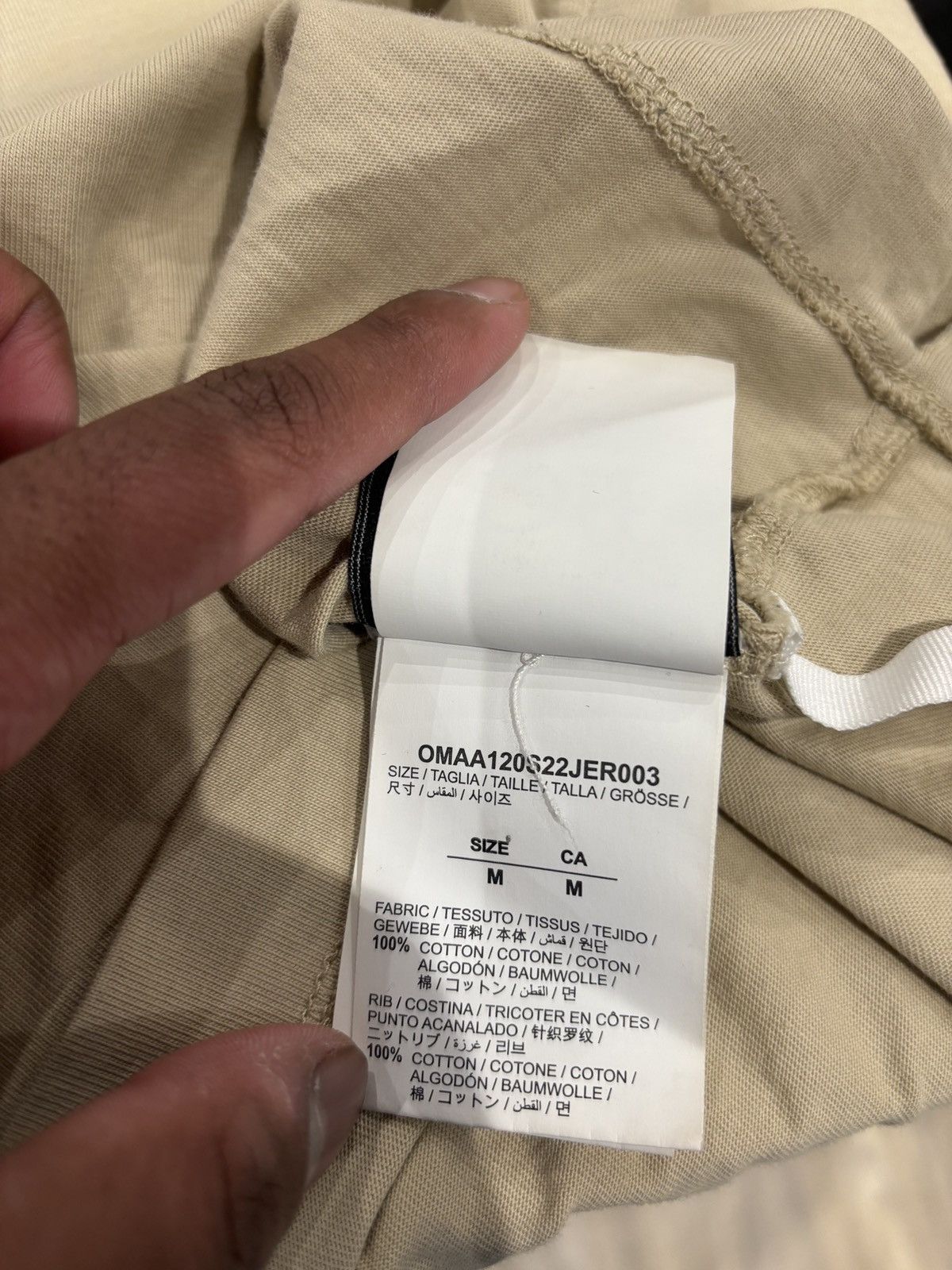 Off-White Off-White Graffiti Logo Shirt Tan Size: M Size US M / EU 48-50 / 2 - 9 Thumbnail