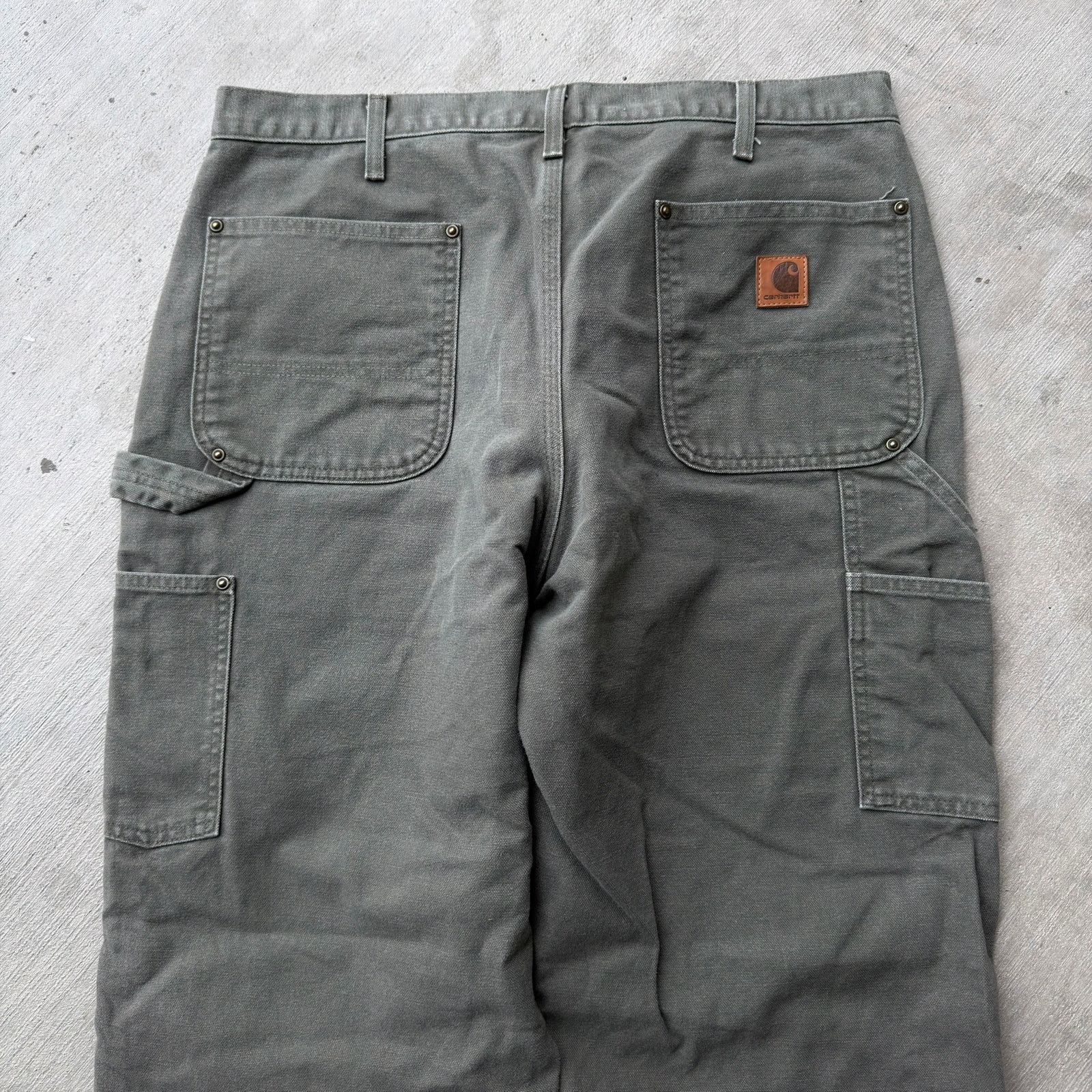 Carhartt × Vintage Carhartt green double knee work wear carpenter pants Size US 34 / EU 50 - 6 Thumbnail